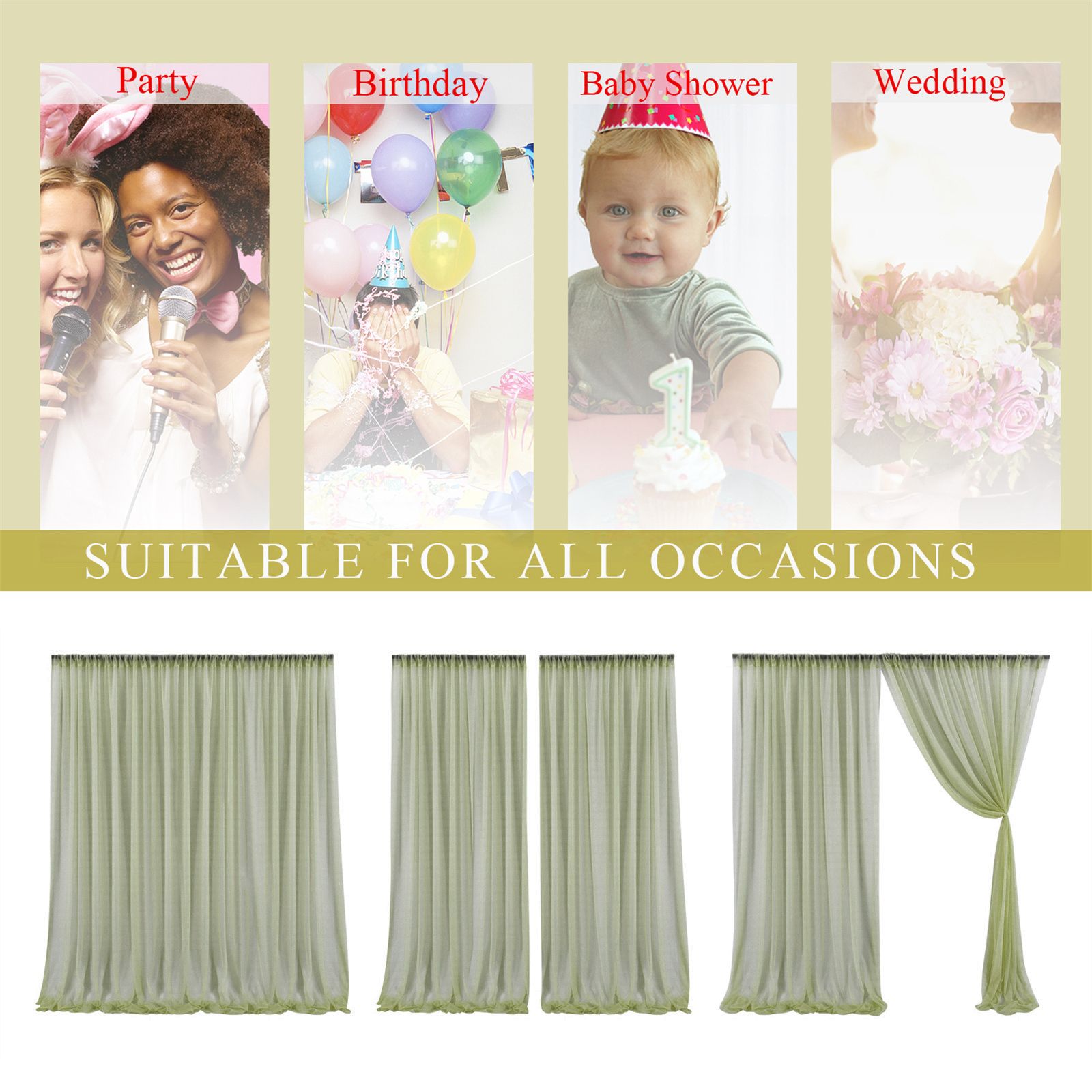 1 Pcs Wedding Party Props Veil Background Decoration Background Cloth view 8