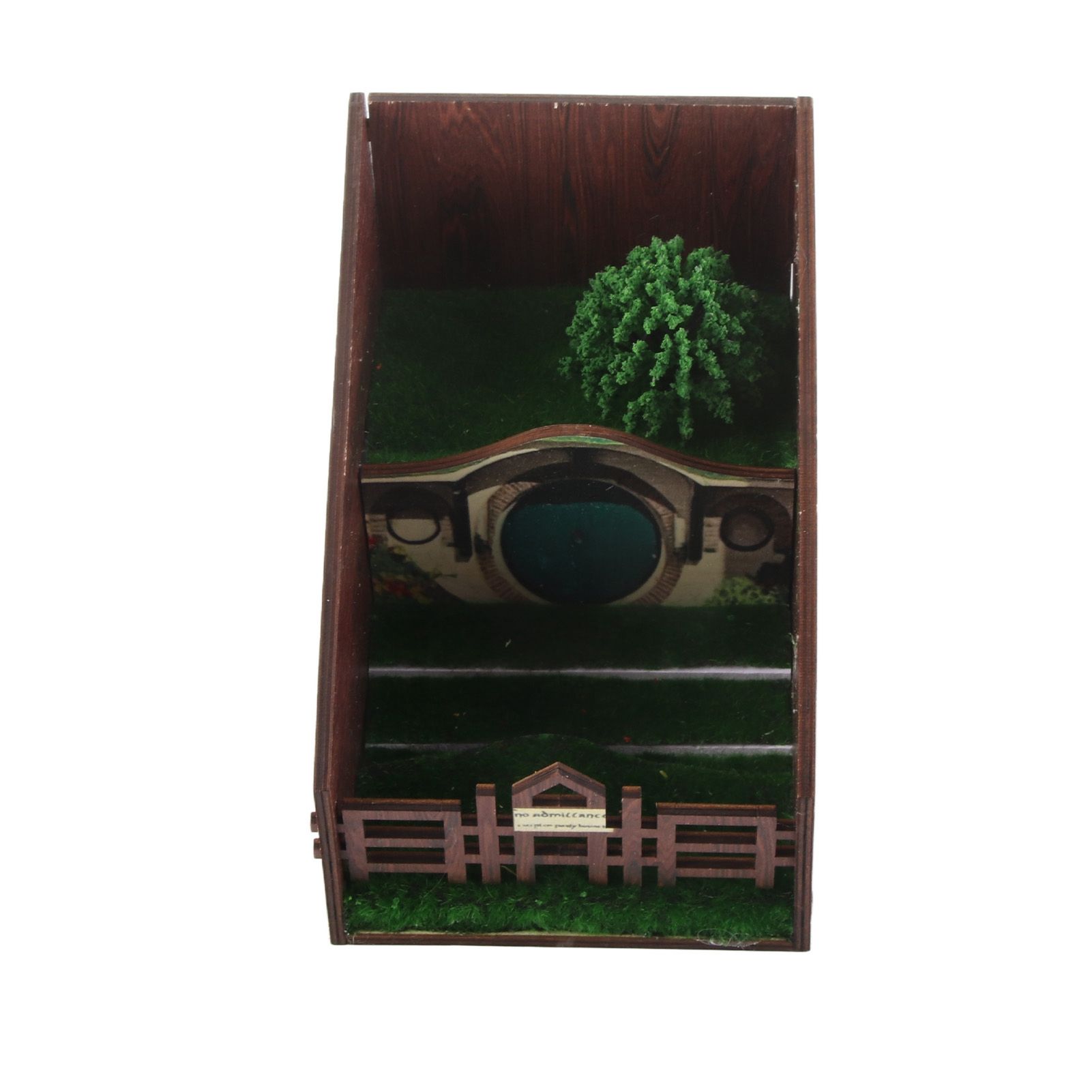 Bookshelf Insert Decoration Wood Miniature Gnome Cave Garden Bookshelf Insert view 2