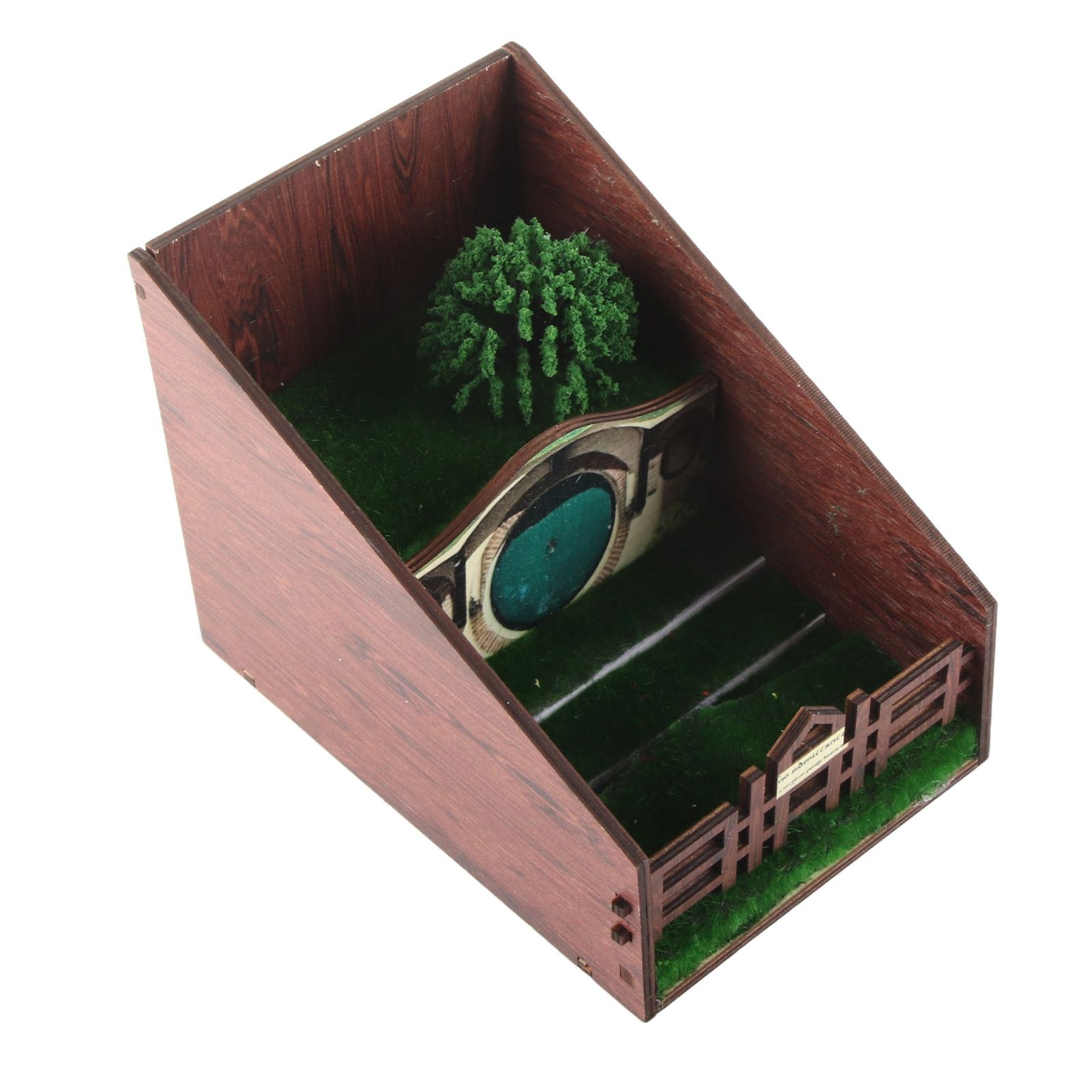 Bookshelf Insert Decoration Wood Miniature Gnome Cave Garden Bookshelf Insert view 3