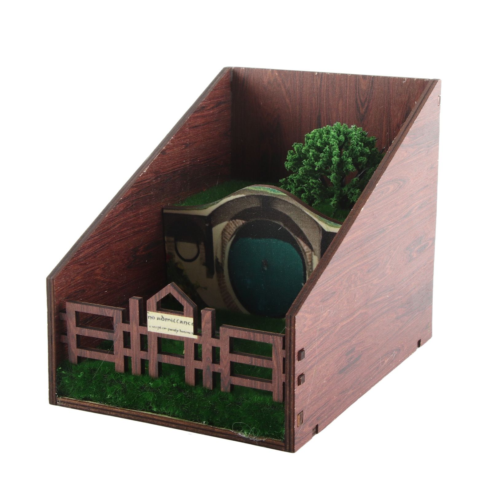 Bookshelf Insert Decoration Wood Miniature Gnome Cave Garden Bookshelf Insert view 12