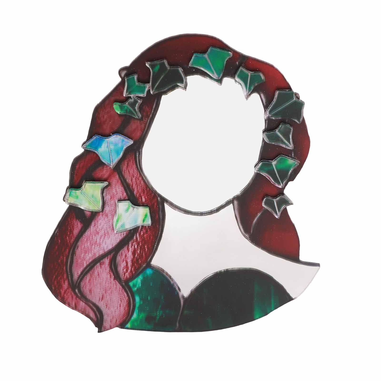 Glass Poison Ivy Mirror Glass Decorative Mirror for Entryway Bedroom Bathroom view 2