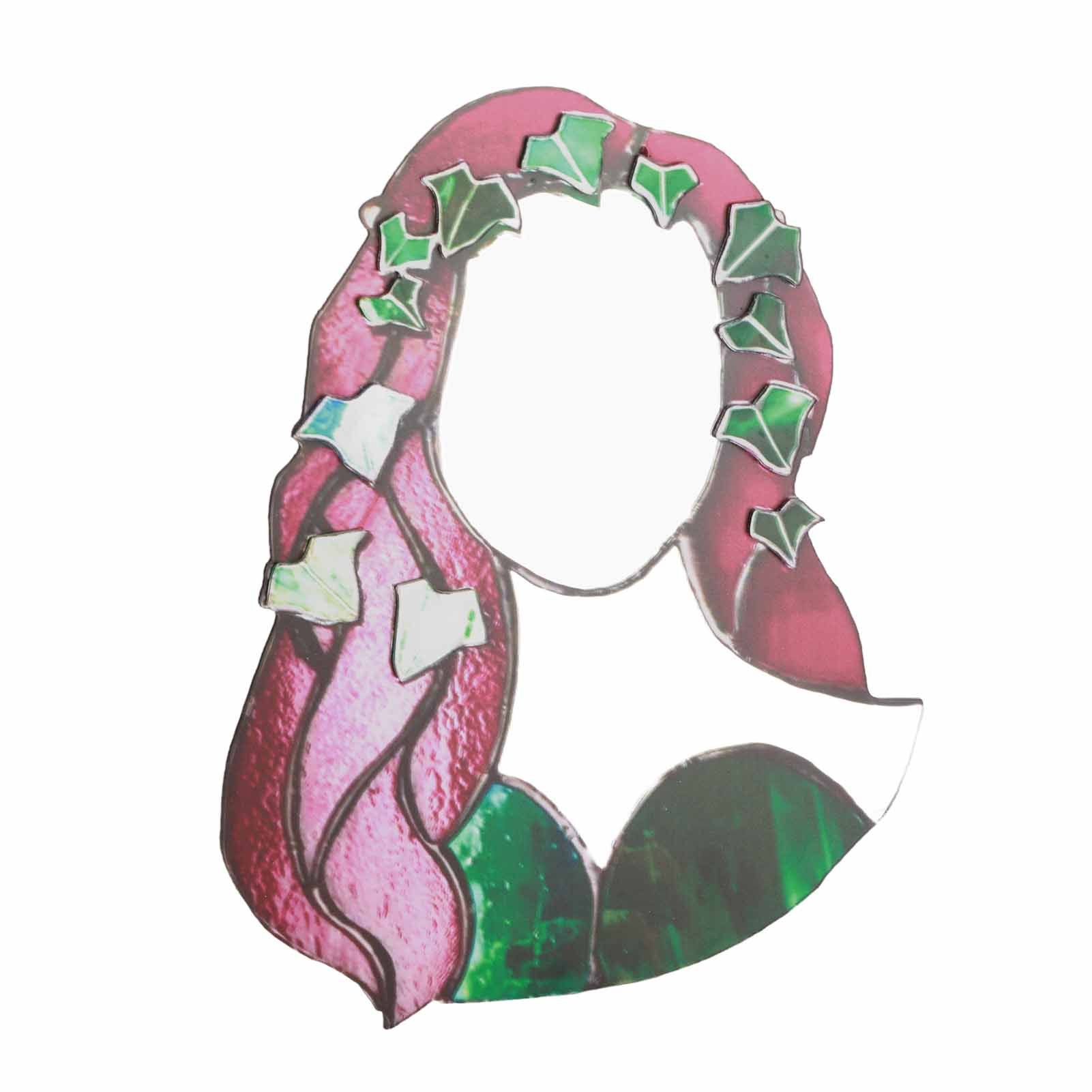 Glass Poison Ivy Mirror Glass Decorative Mirror for Entryway Bedroom Bathroom view 3