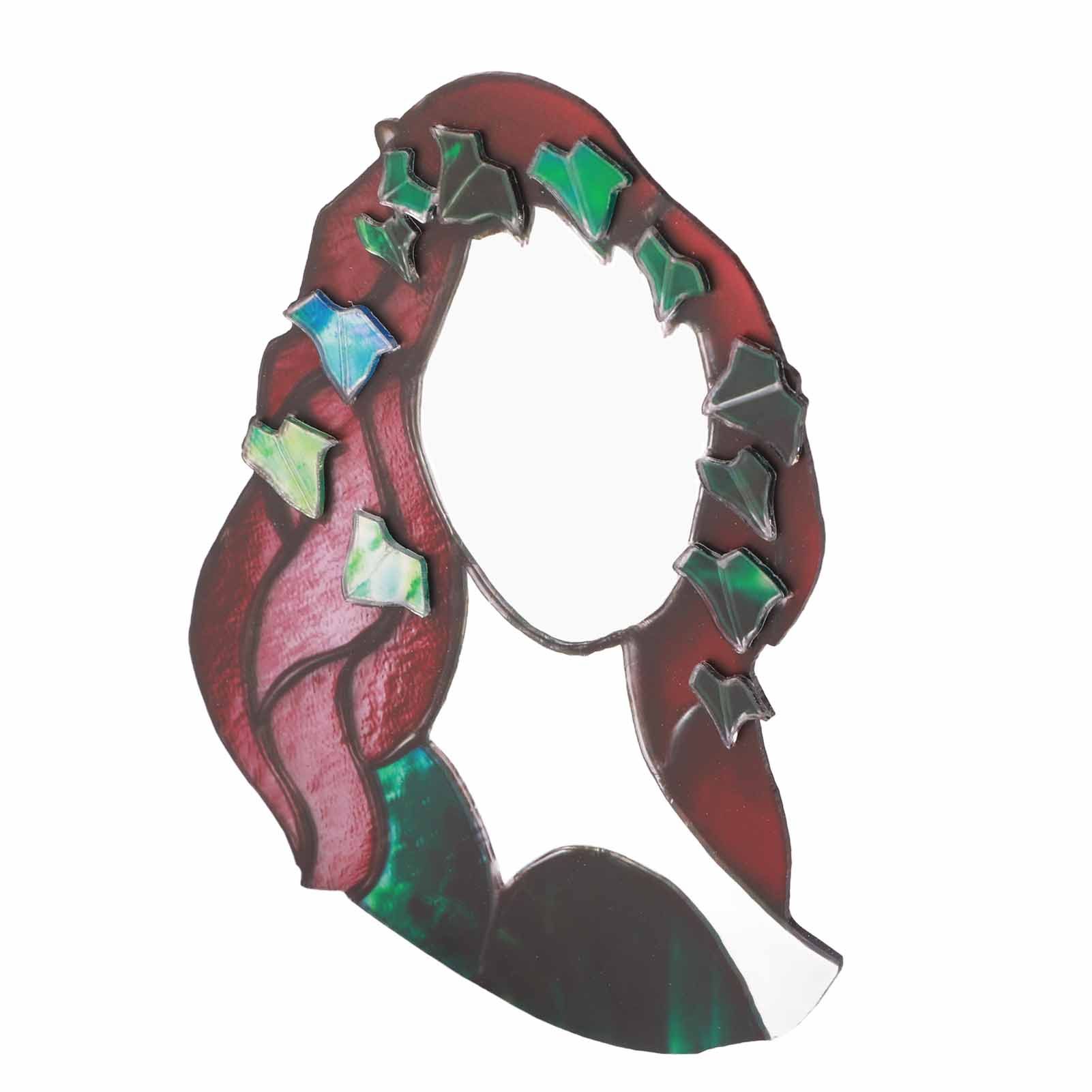 Glass Poison Ivy Mirror Glass Decorative Mirror for Entryway Bedroom Bathroom view 4