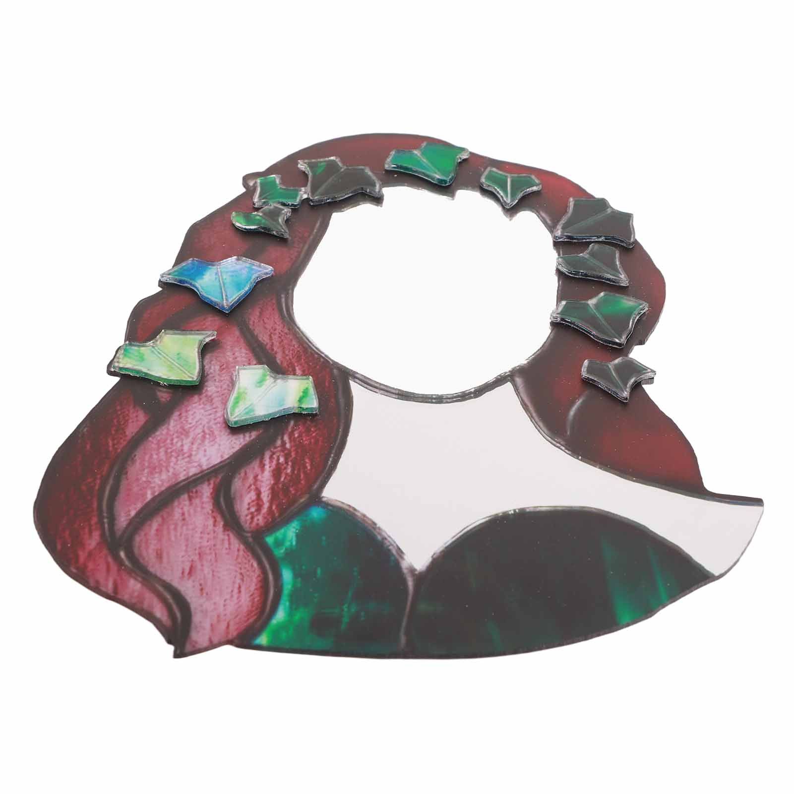 Glass Poison Ivy Mirror Glass Decorative Mirror for Entryway Bedroom Bathroom view 5