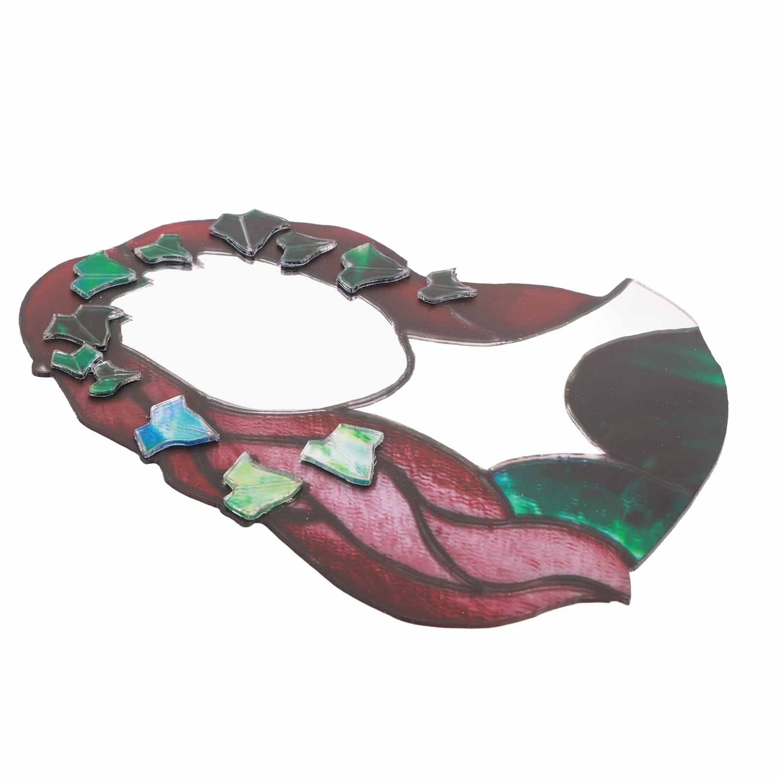 Glass Poison Ivy Mirror Glass Decorative Mirror for Entryway Bedroom Bathroom view 8