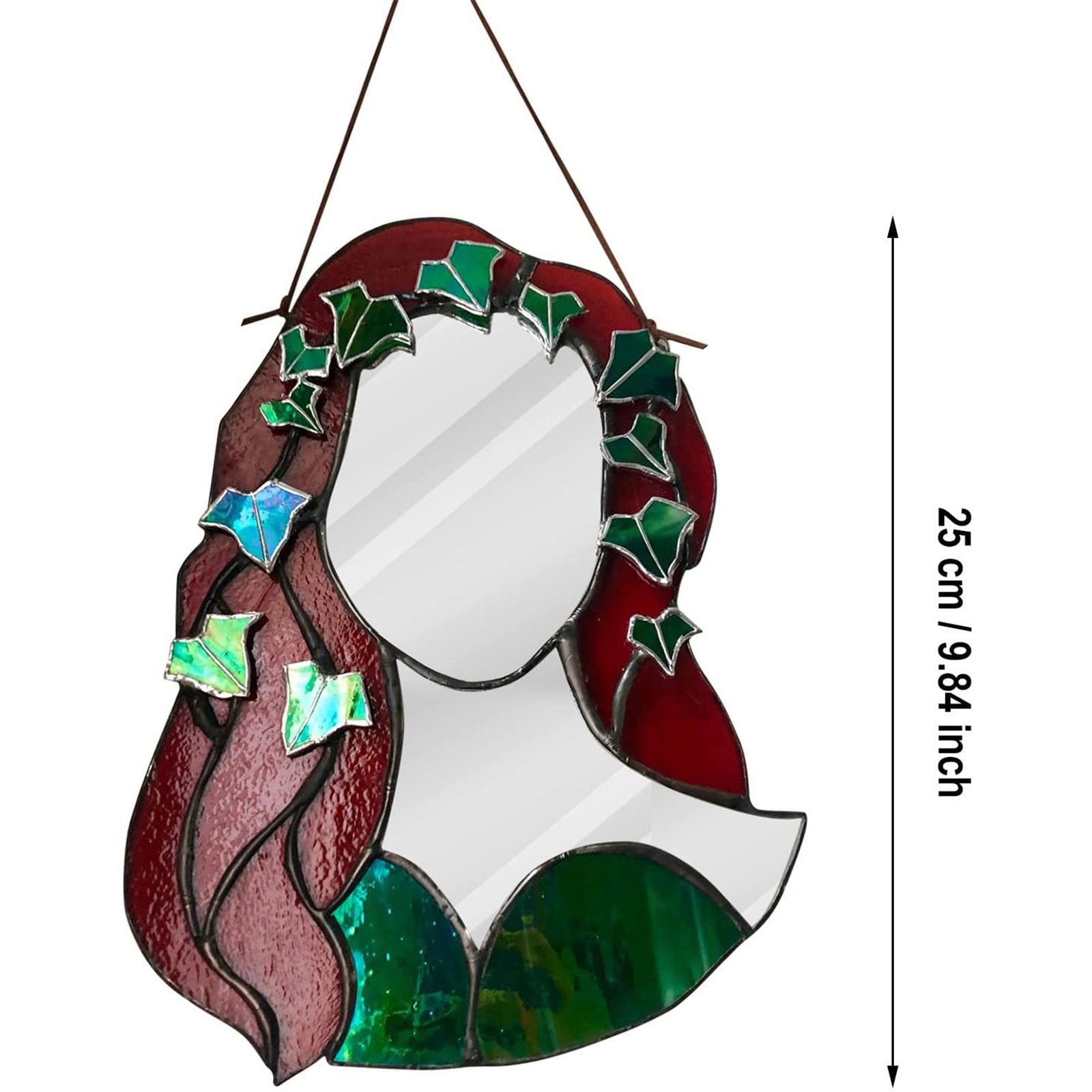 Glass Poison Ivy Mirror Glass Decorative Mirror for Entryway Bedroom Bathroom view 14
