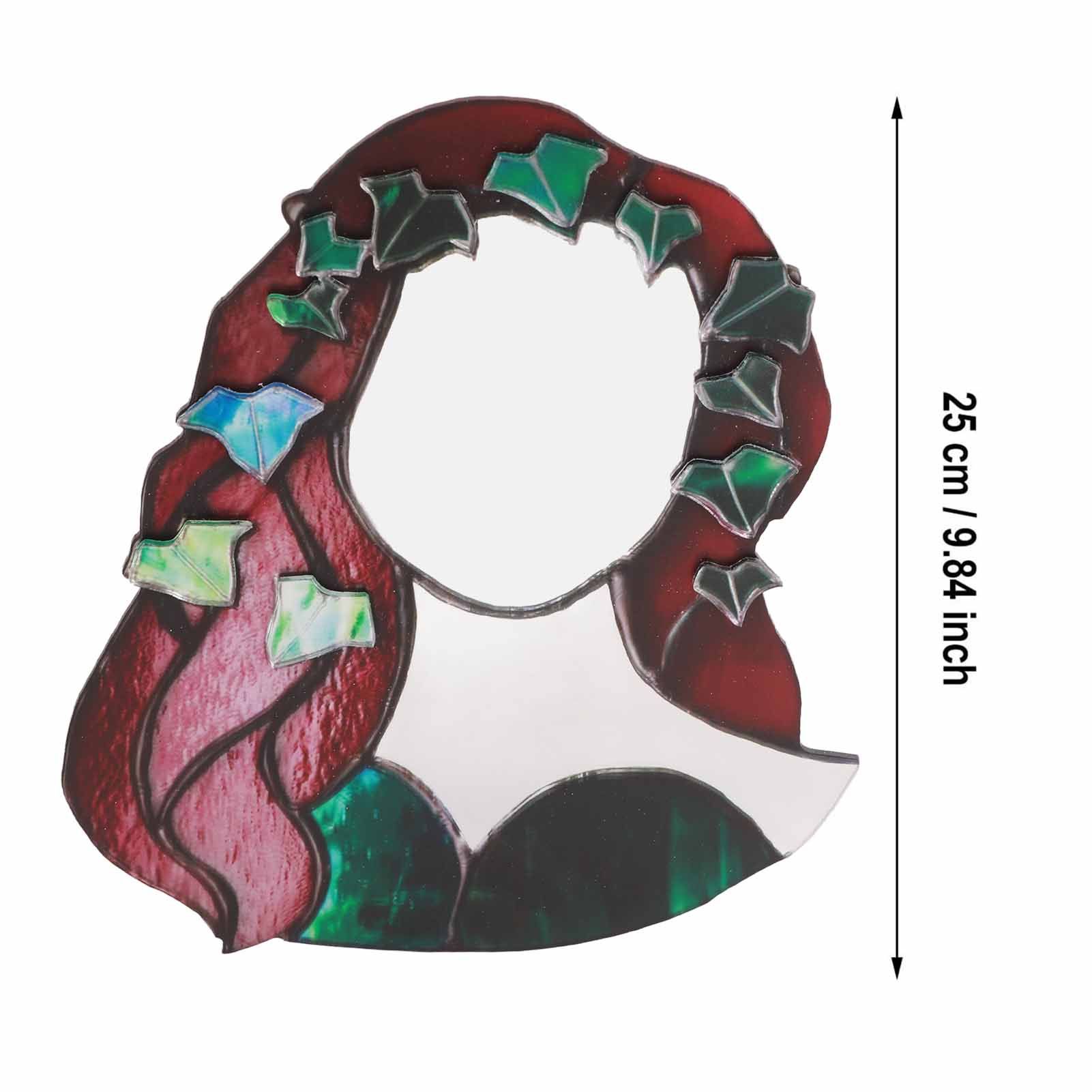 Glass Poison Ivy Mirror Glass Decorative Mirror for Entryway Bedroom Bathroom view 15