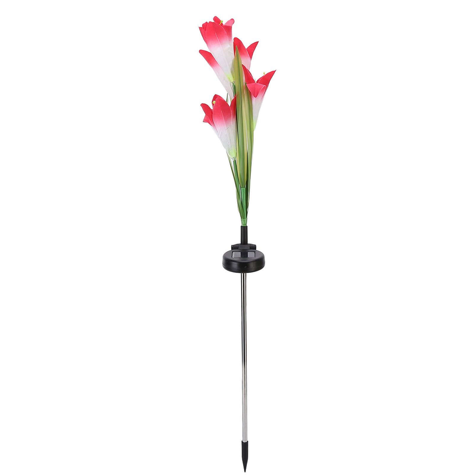 Solar Powered Flower Lights Waterproof Outdoor Solar Garden Stake Lights for view 5