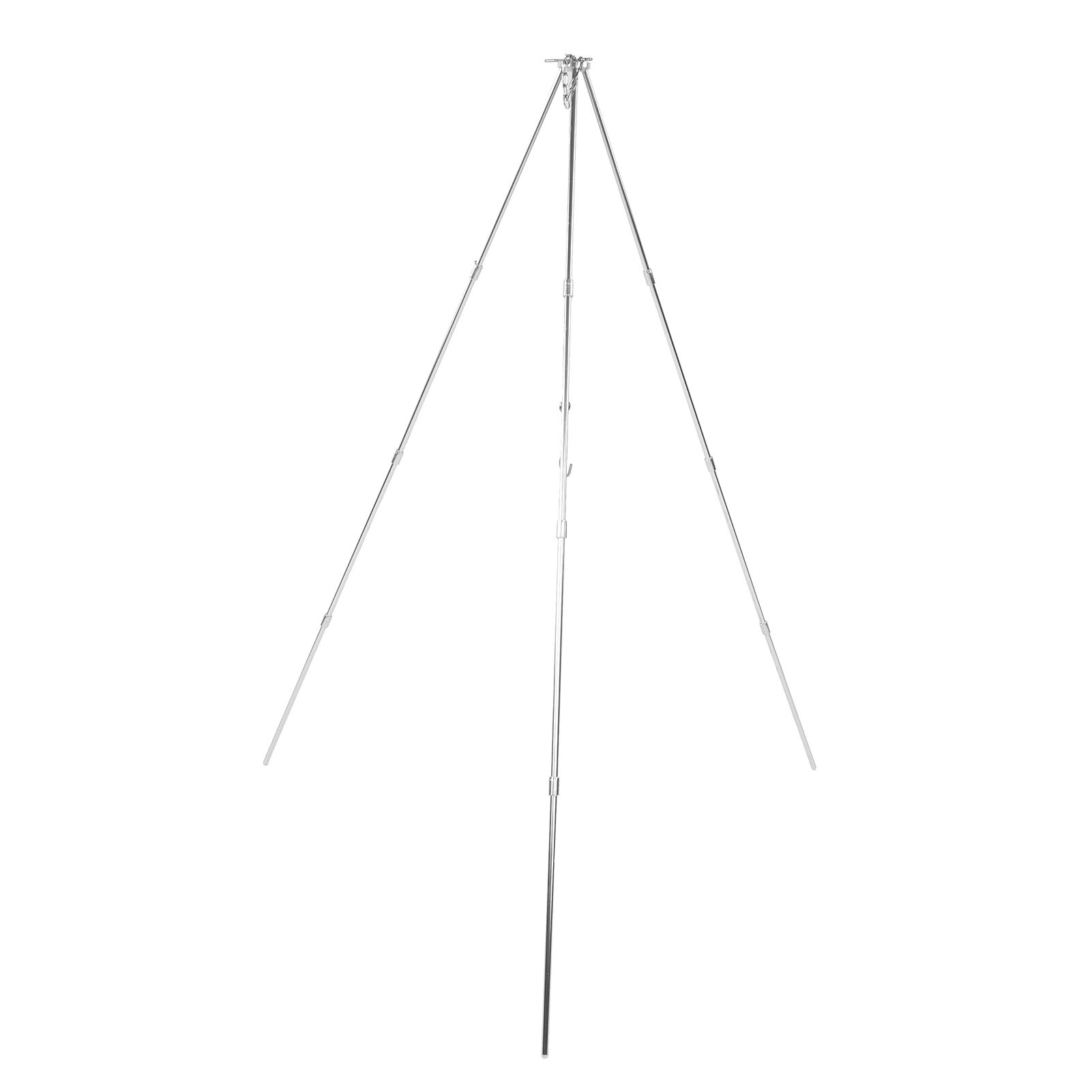 4 Section Campfire Tripod Portable Aluminum Alloy Hanging Pot Tripod for Outdoor view 10