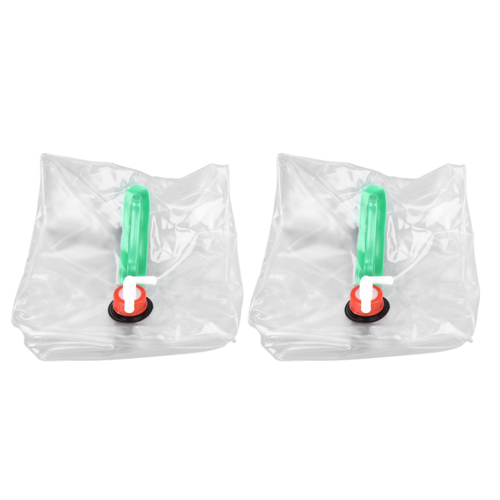 2Pcs 20L Folding Water Bucket PVC Portable Transparent Water Container with