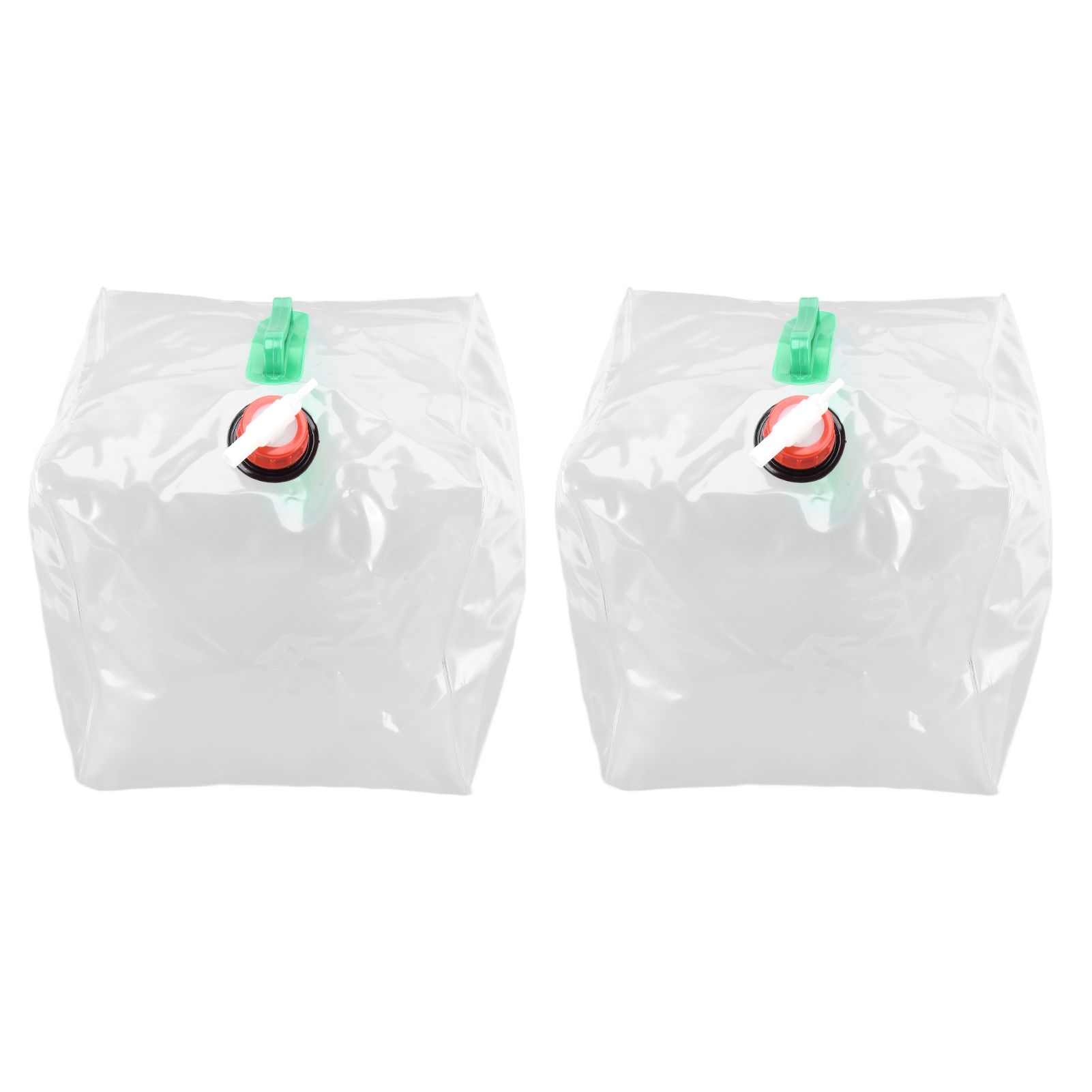 2Pcs 20L Folding Water Bucket PVC Portable Transparent Water Container with view 2