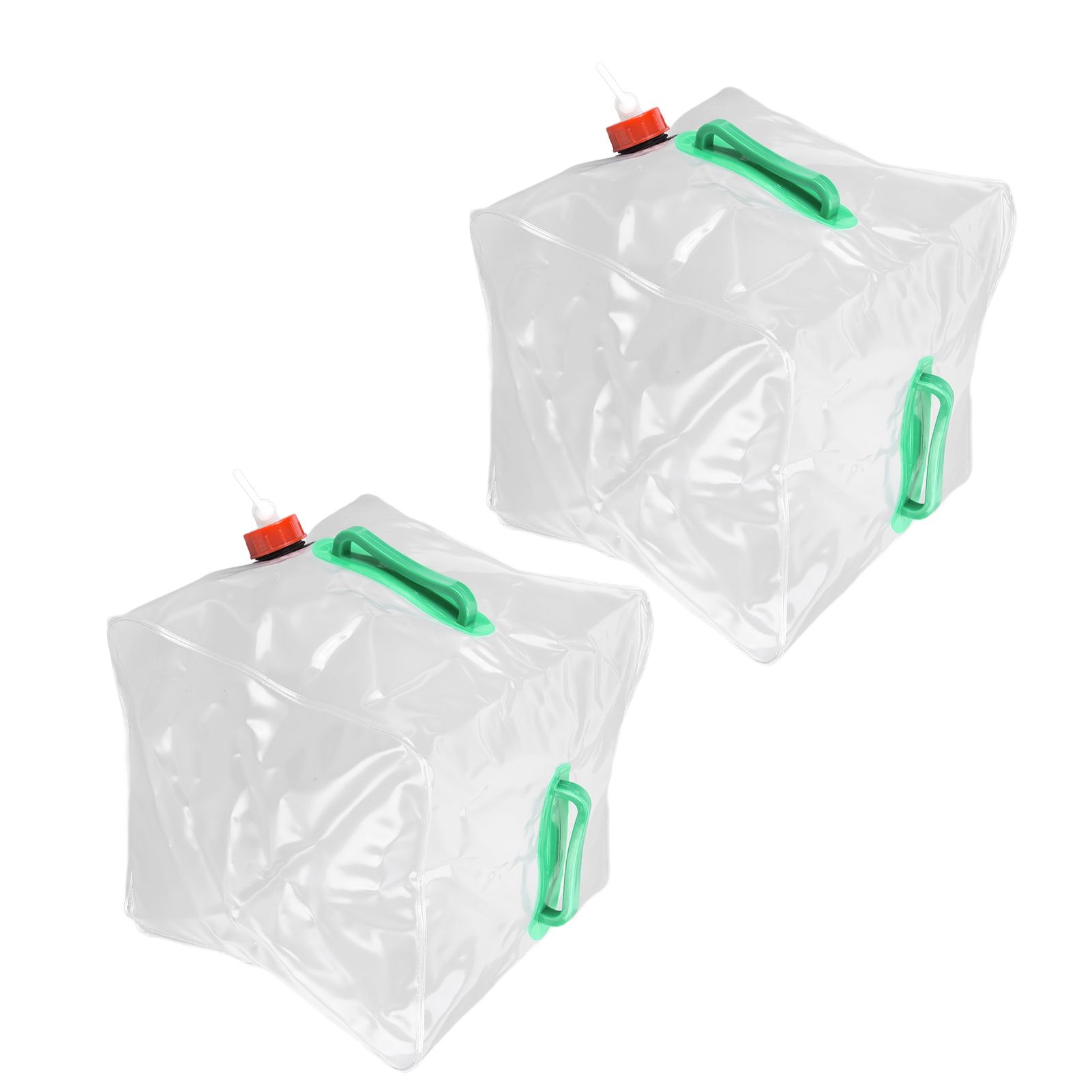 2Pcs 20L Folding Water Bucket PVC Portable Transparent Water Container with view 6
