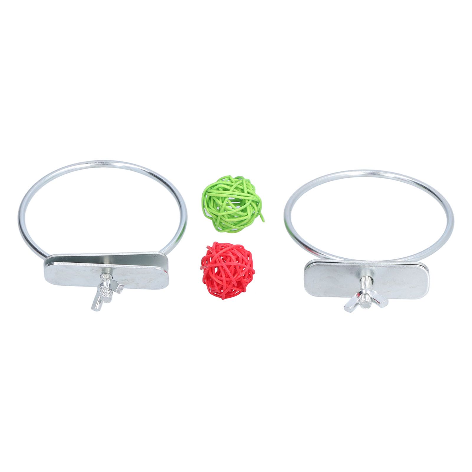 Stainless Steel Parrot Feeding Bowl with Rattan Ball for Hamster Small Animals view 14
