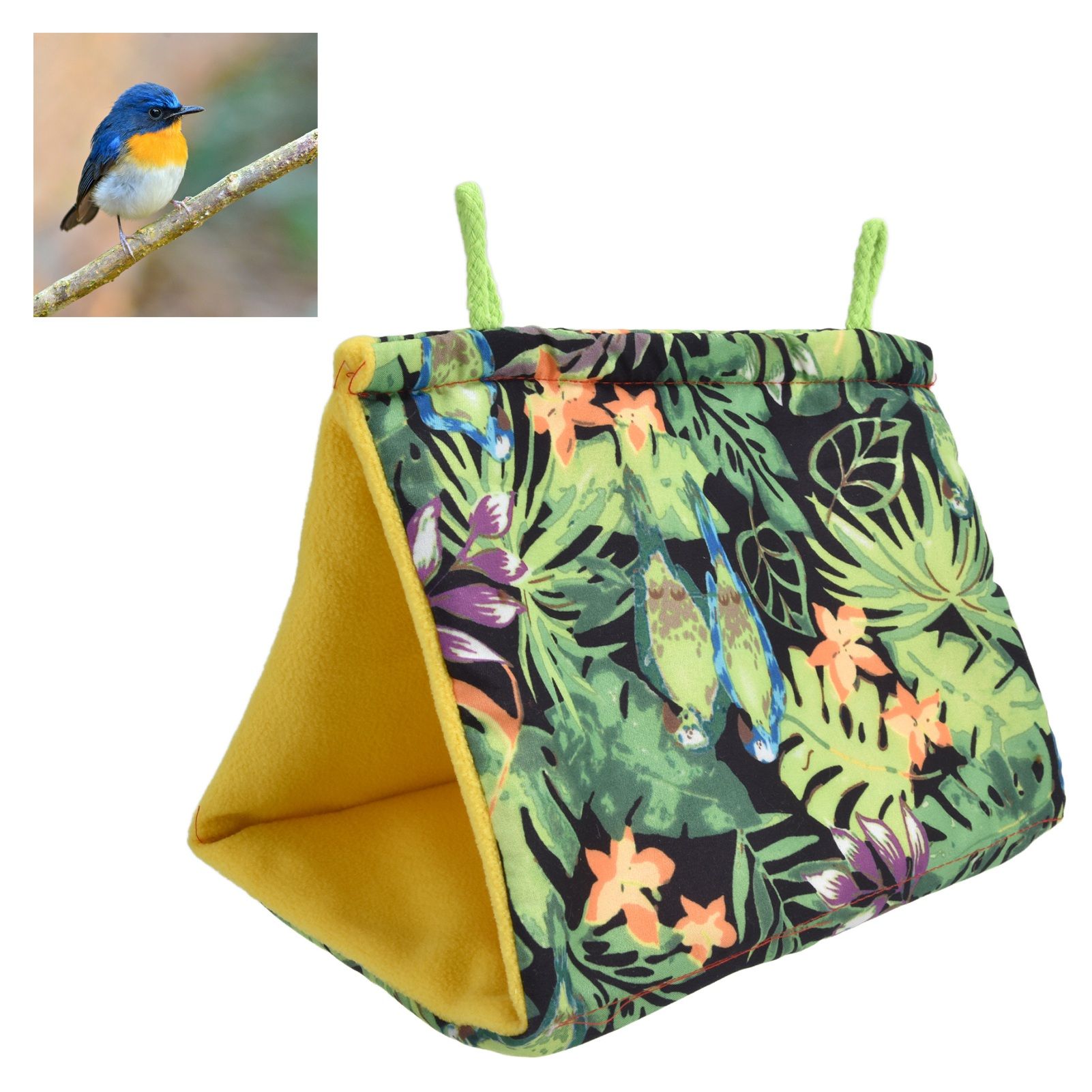 Pet Bird Nest Hammock Triangle Shade Bird Nest Hanging Parrot Hut Tent Bird view 12