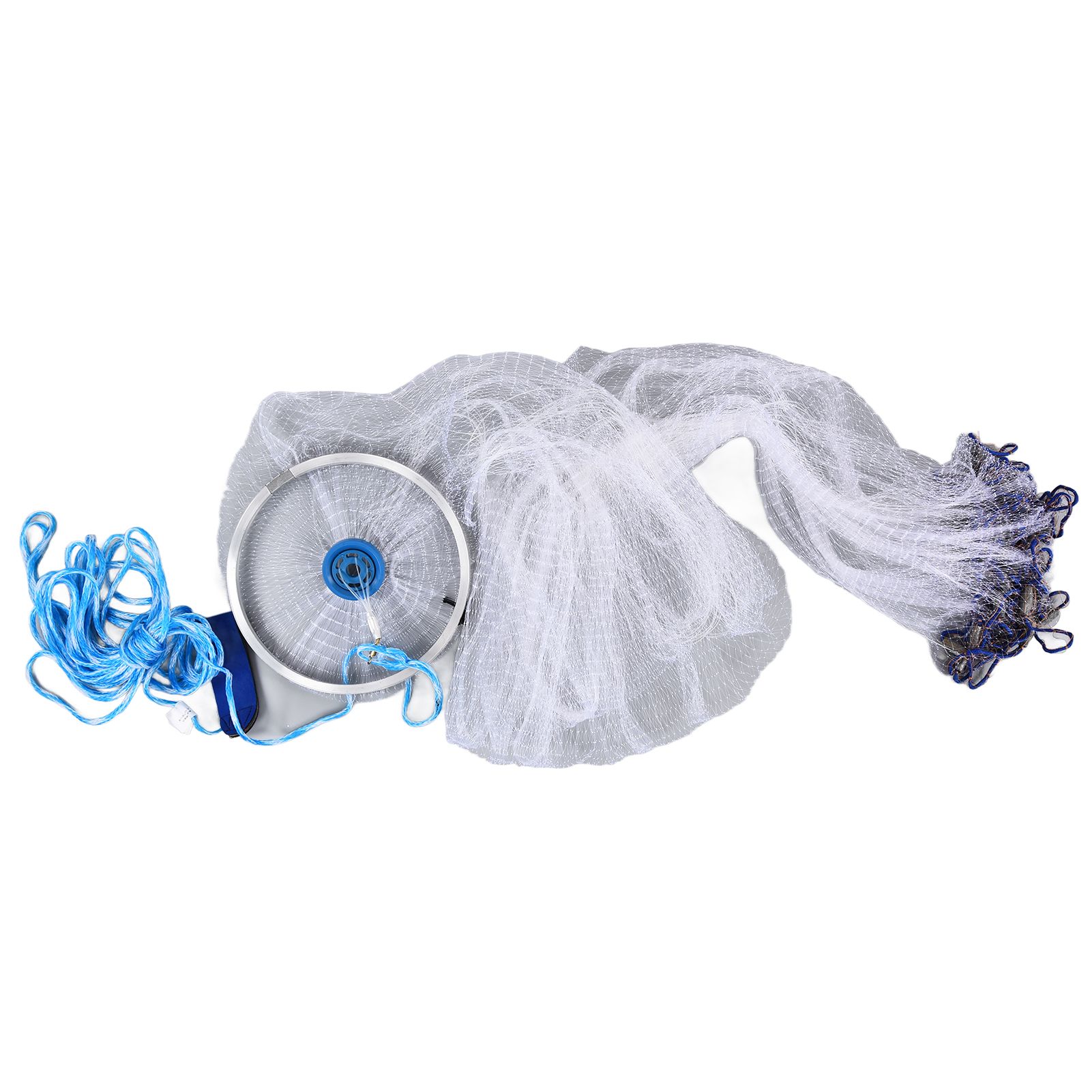 Bait Net American Style Aluminum Ring Monofilament Manual Lightweight Throw view 3