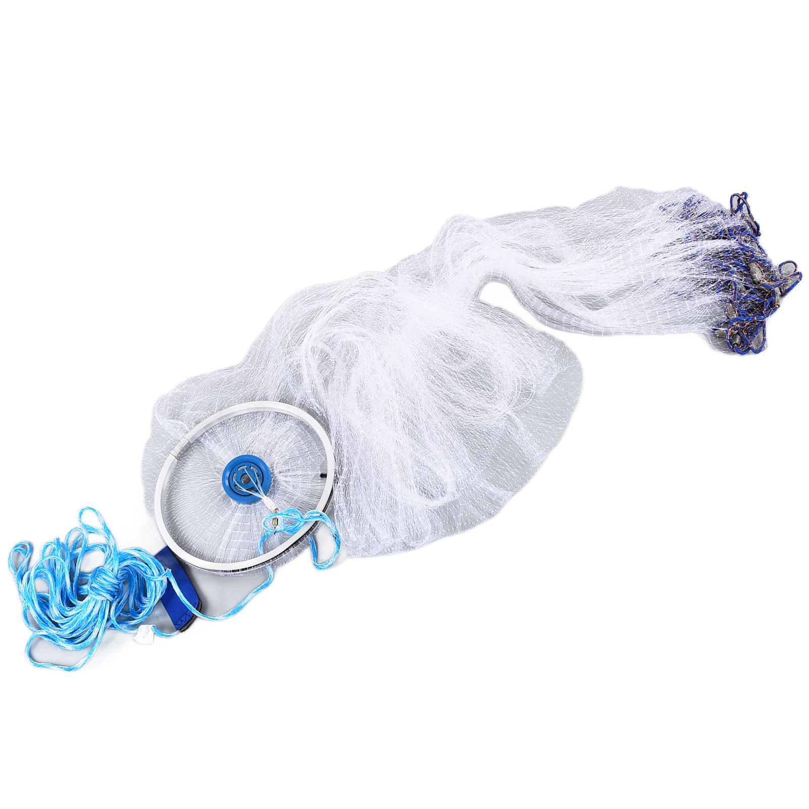 Bait Net American Style Aluminum Ring Monofilament Manual Lightweight Throw view 5