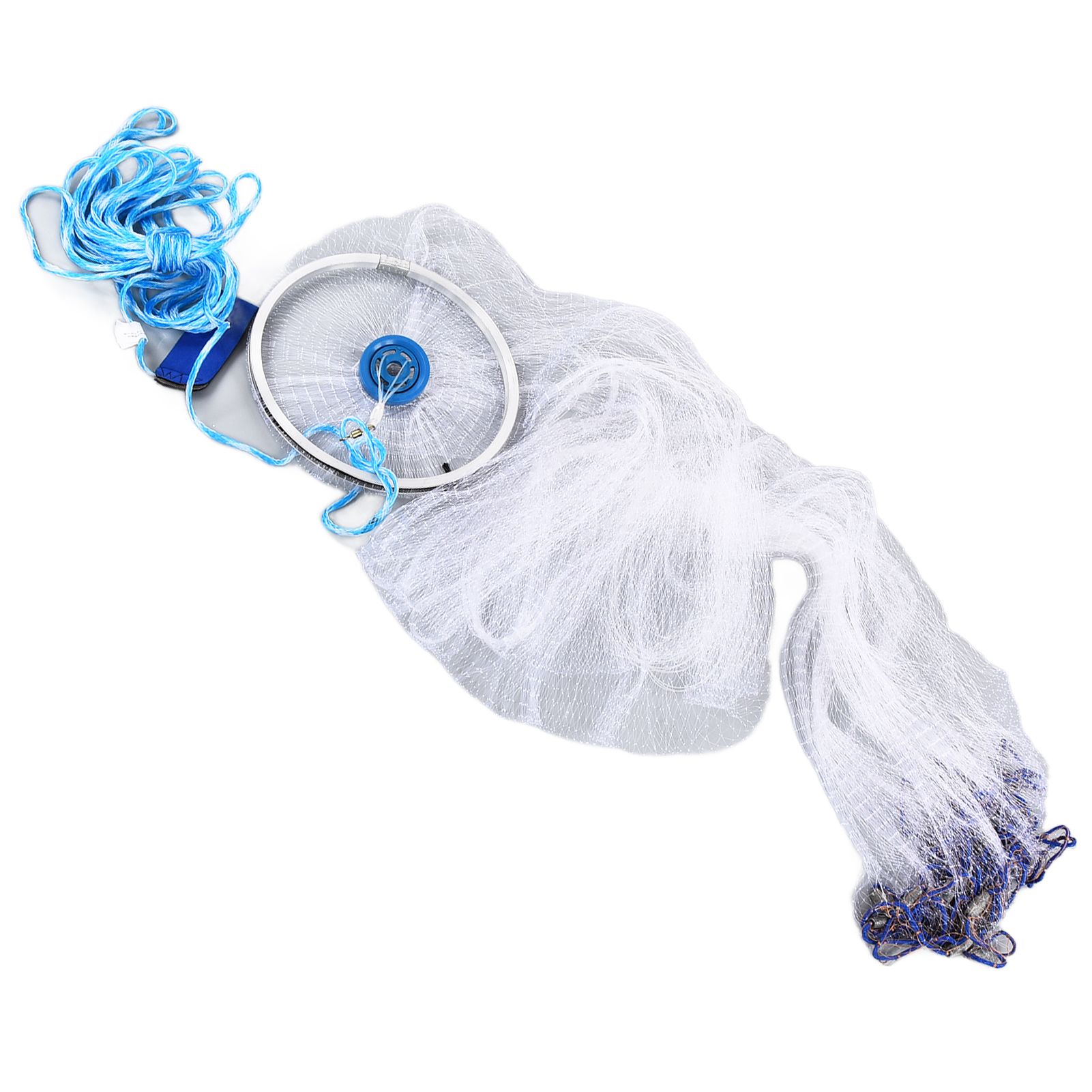 Bait Net American Style Aluminum Ring Monofilament Manual Lightweight Throw view 6