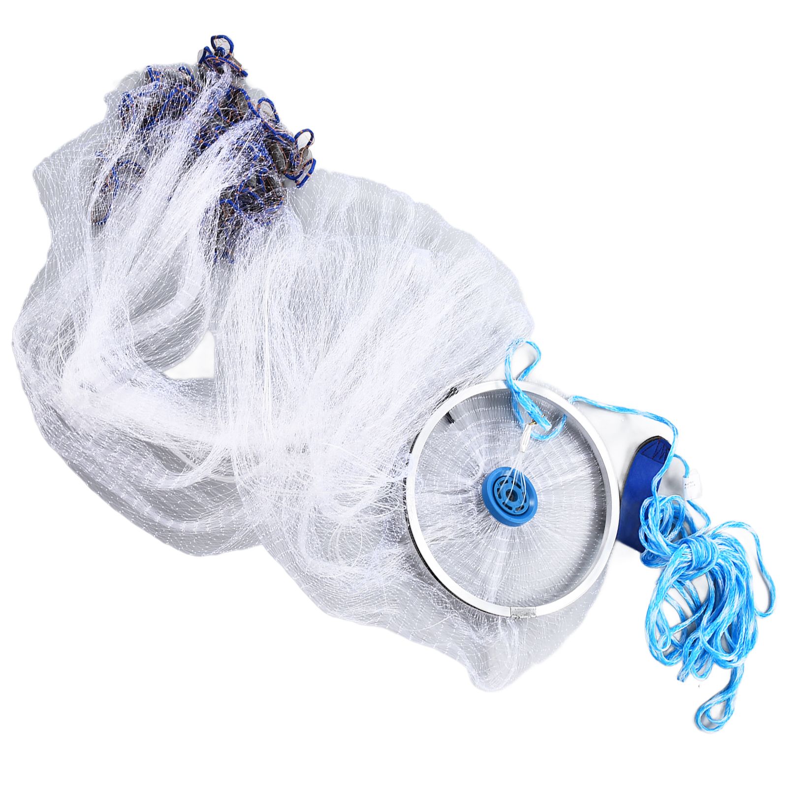 Bait Net American Style Aluminum Ring Monofilament Manual Lightweight Throw view 7