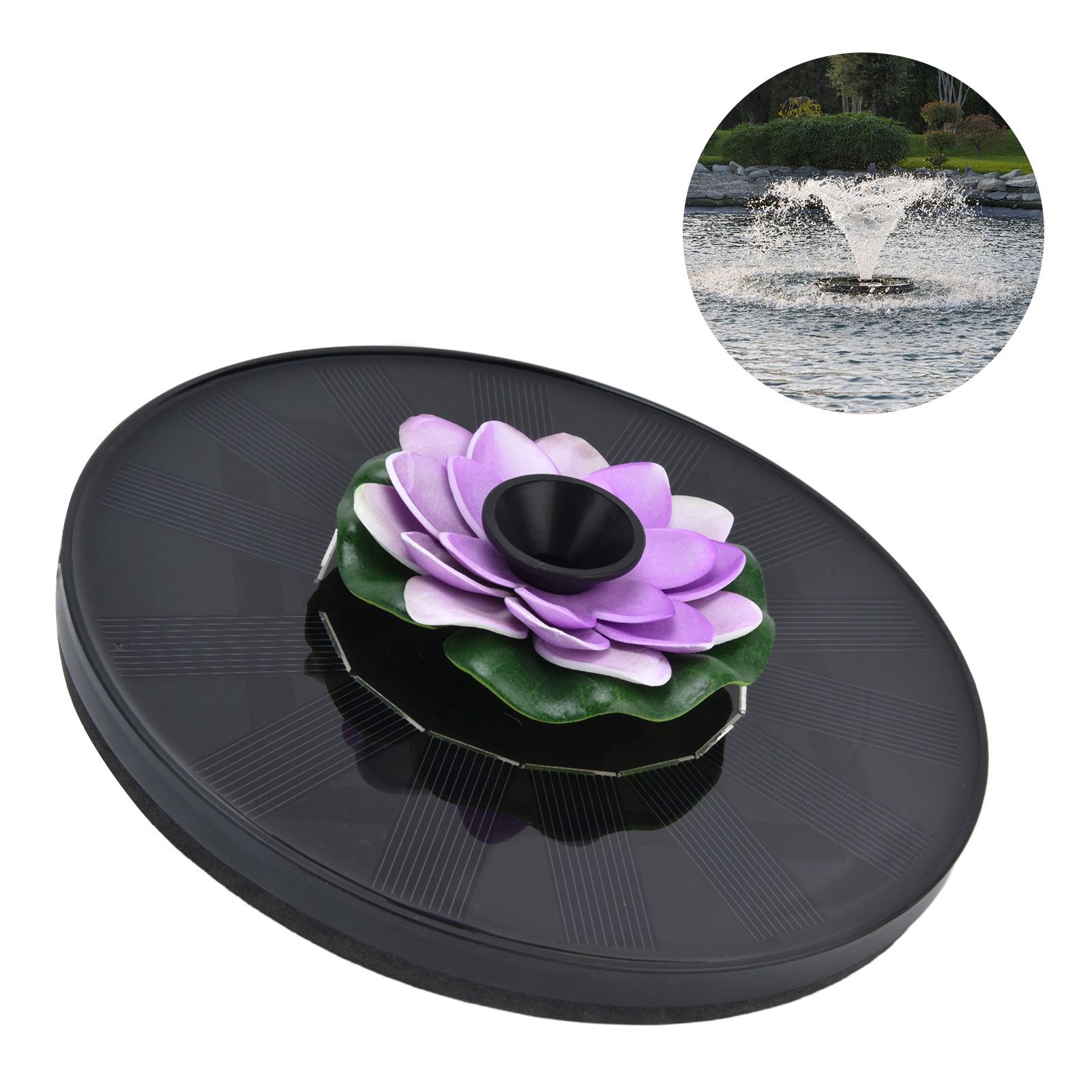 Lotus Solar Fountain Water Pump Floating Mini Solar Powered Water Fountain for view 11