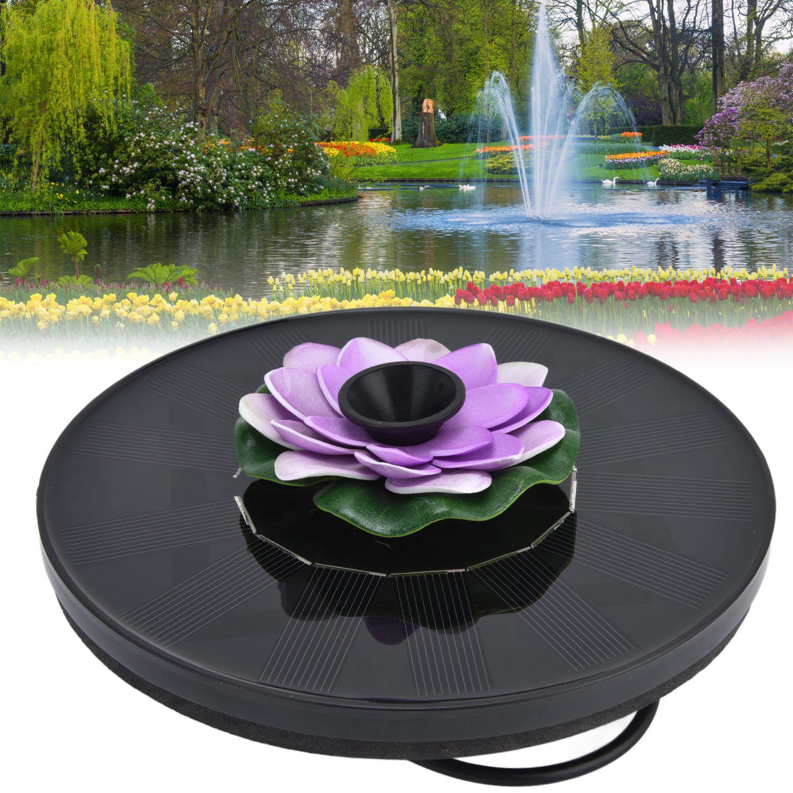 Lotus Solar Fountain Water Pump Floating Mini Solar Powered Water Fountain for view 12