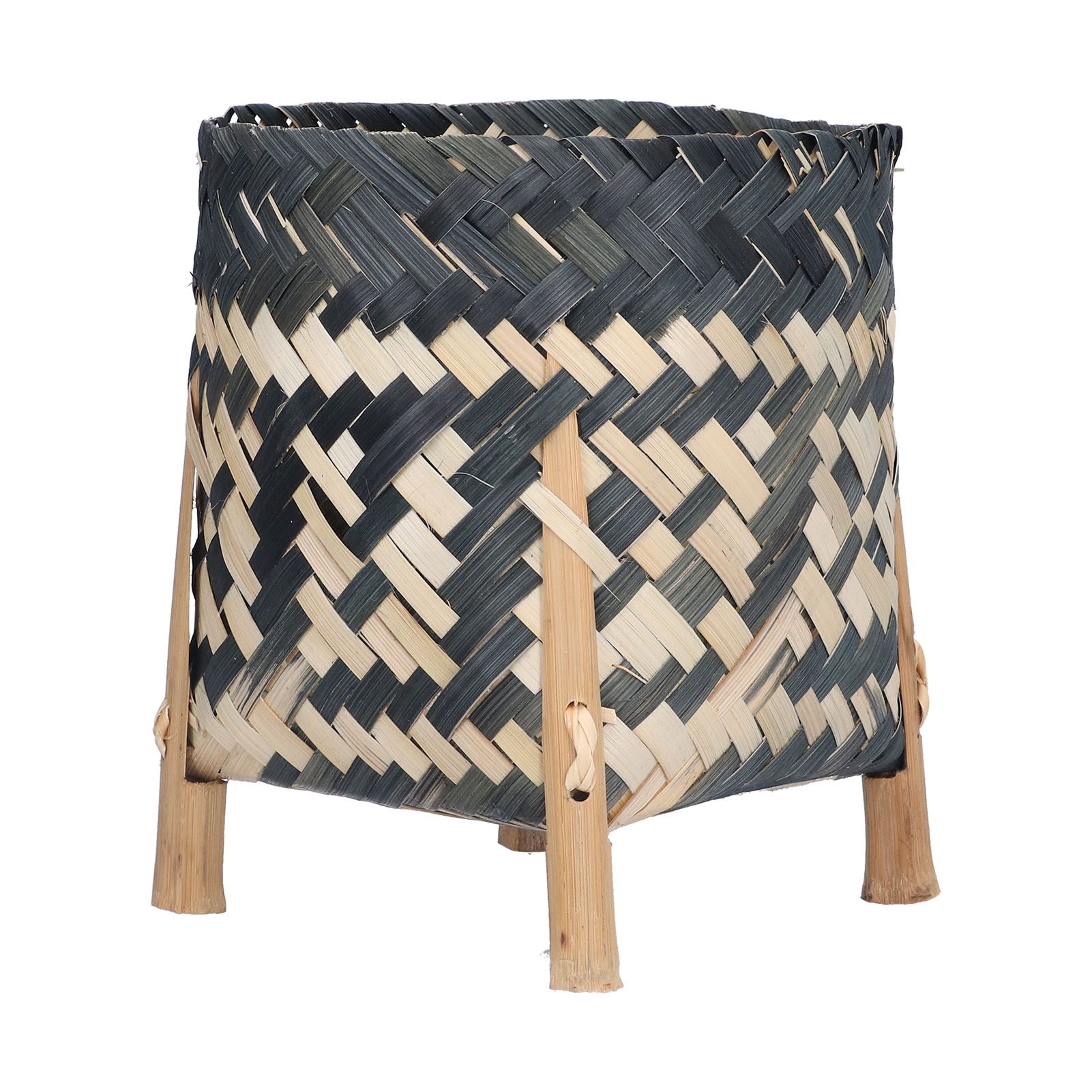 Handwoven Basket Northern Europe Style Bamboo Weaving Plant Basket for Home — image 1