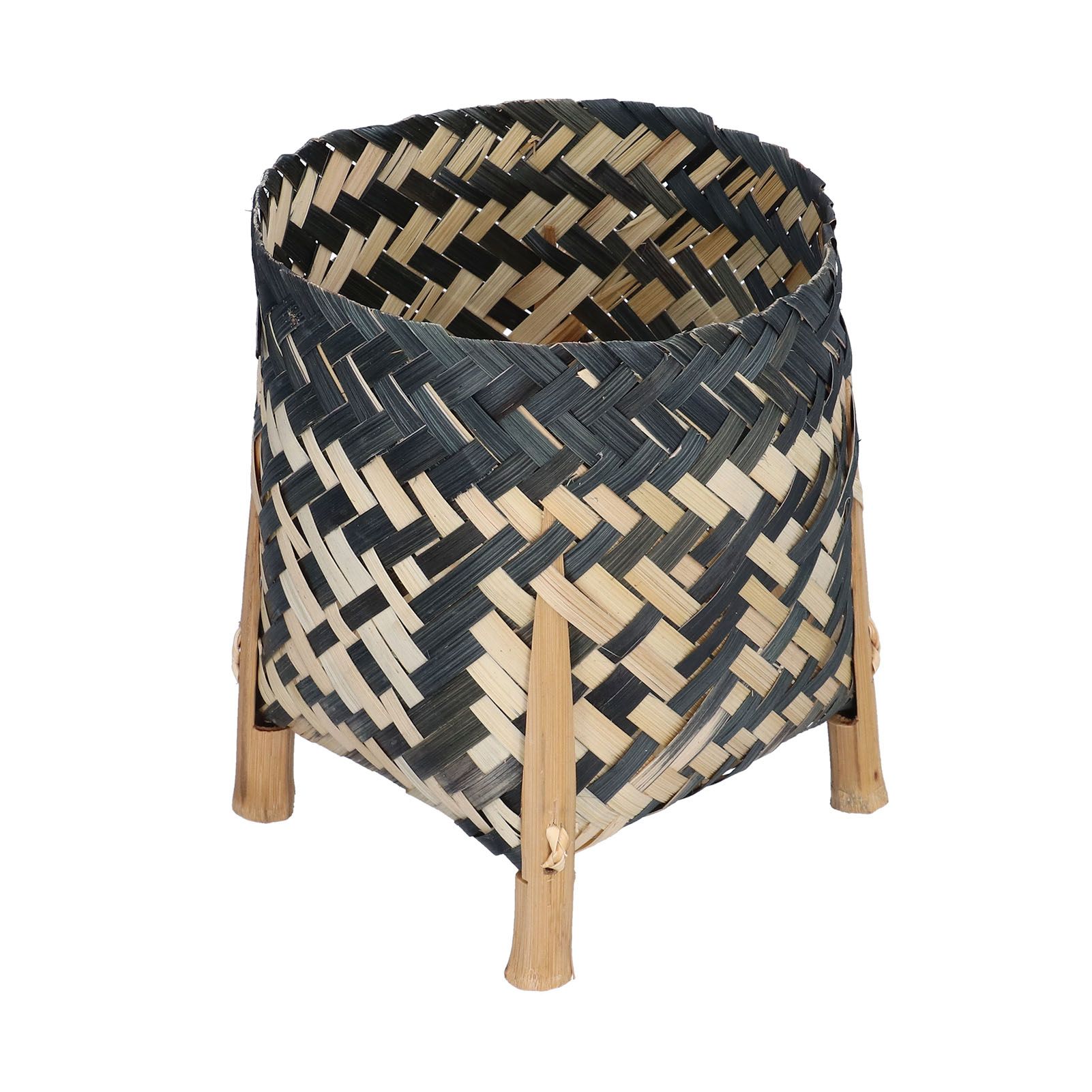Handwoven Basket Northern Europe Style Bamboo Weaving Plant Basket for Home view 2