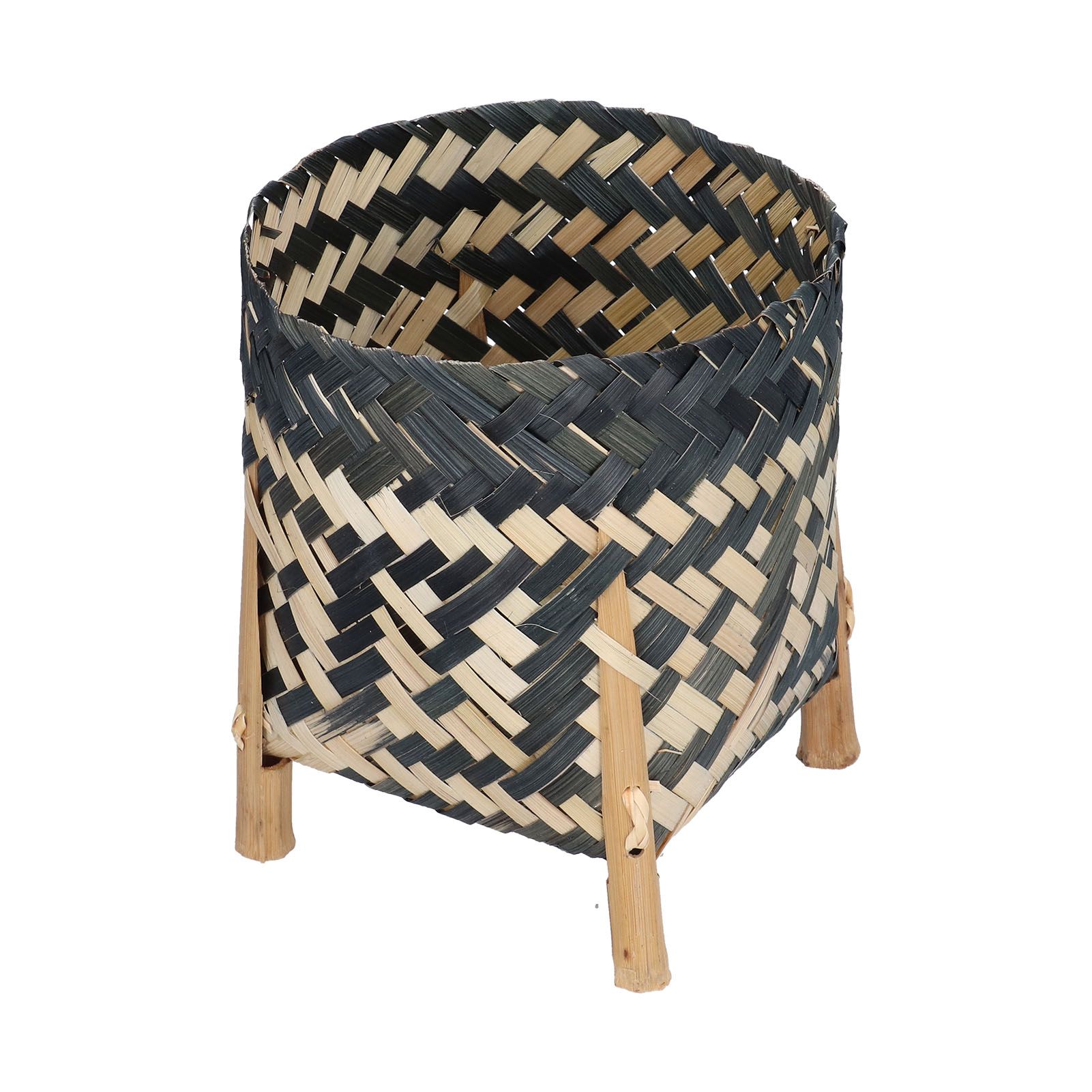 Handwoven Basket Northern Europe Style Bamboo Weaving Plant Basket for Home view 3