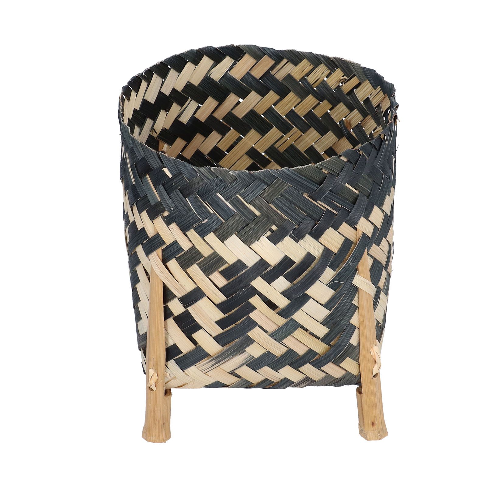 Handwoven Basket Northern Europe Style Bamboo Weaving Plant Basket for Home view 4