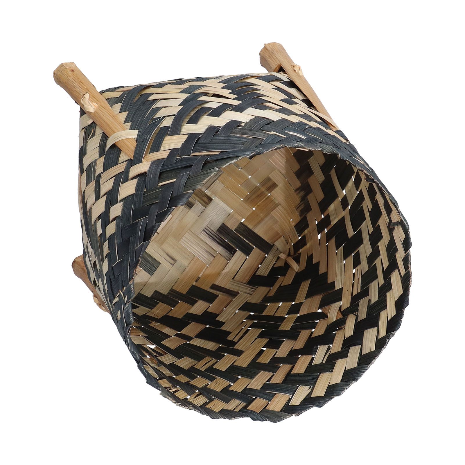 Handwoven Basket Northern Europe Style Bamboo Weaving Plant Basket for Home view 7