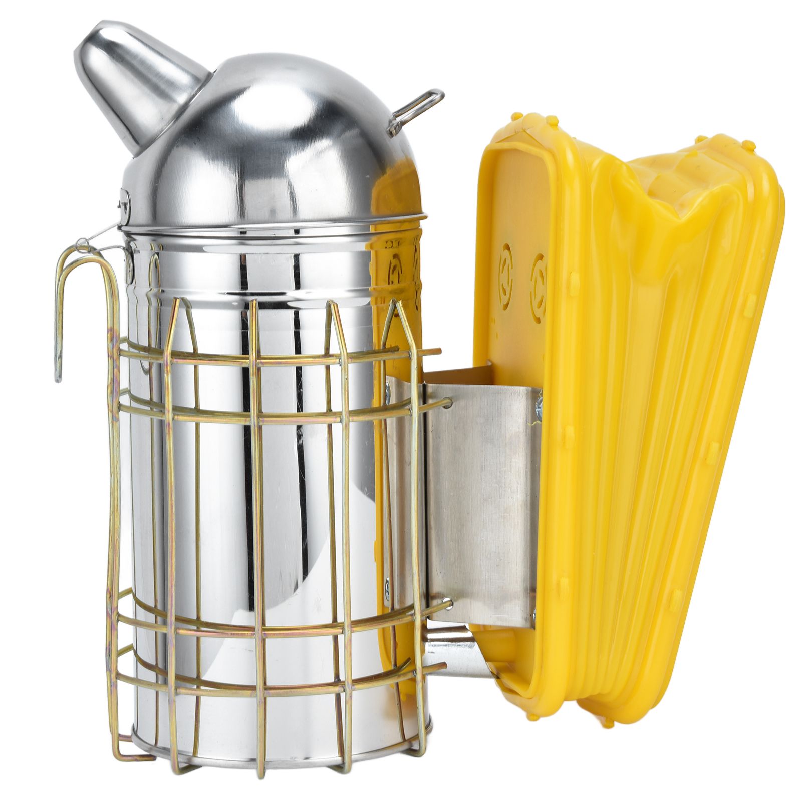 Pointed Beehive Smoker with Heat Protection Board Stainless Steel Bee Smoker view 2