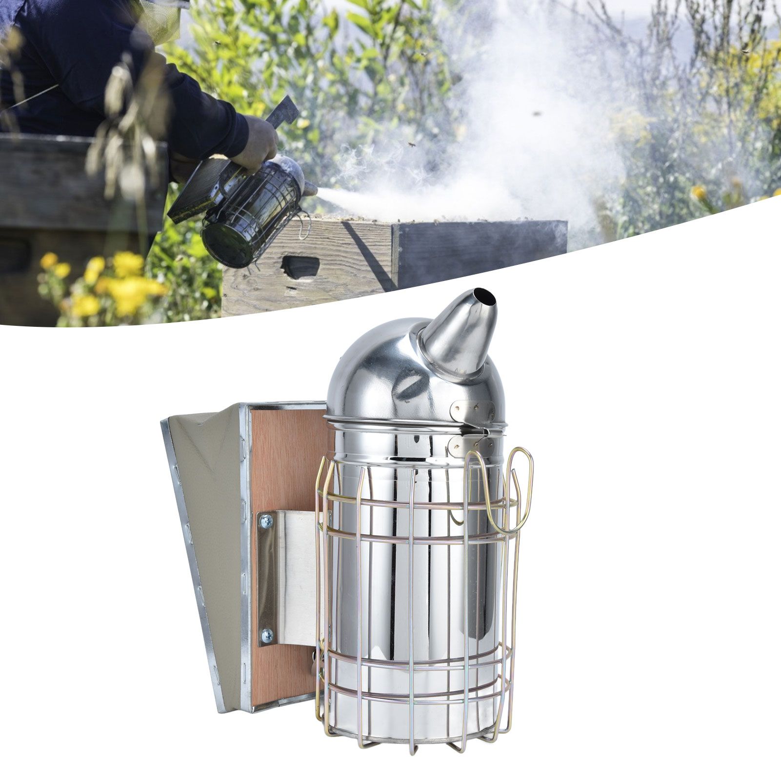 Pointed Beehive Smoker Stainless Steel Beekeeping Equipment Apiculture Tool view 12