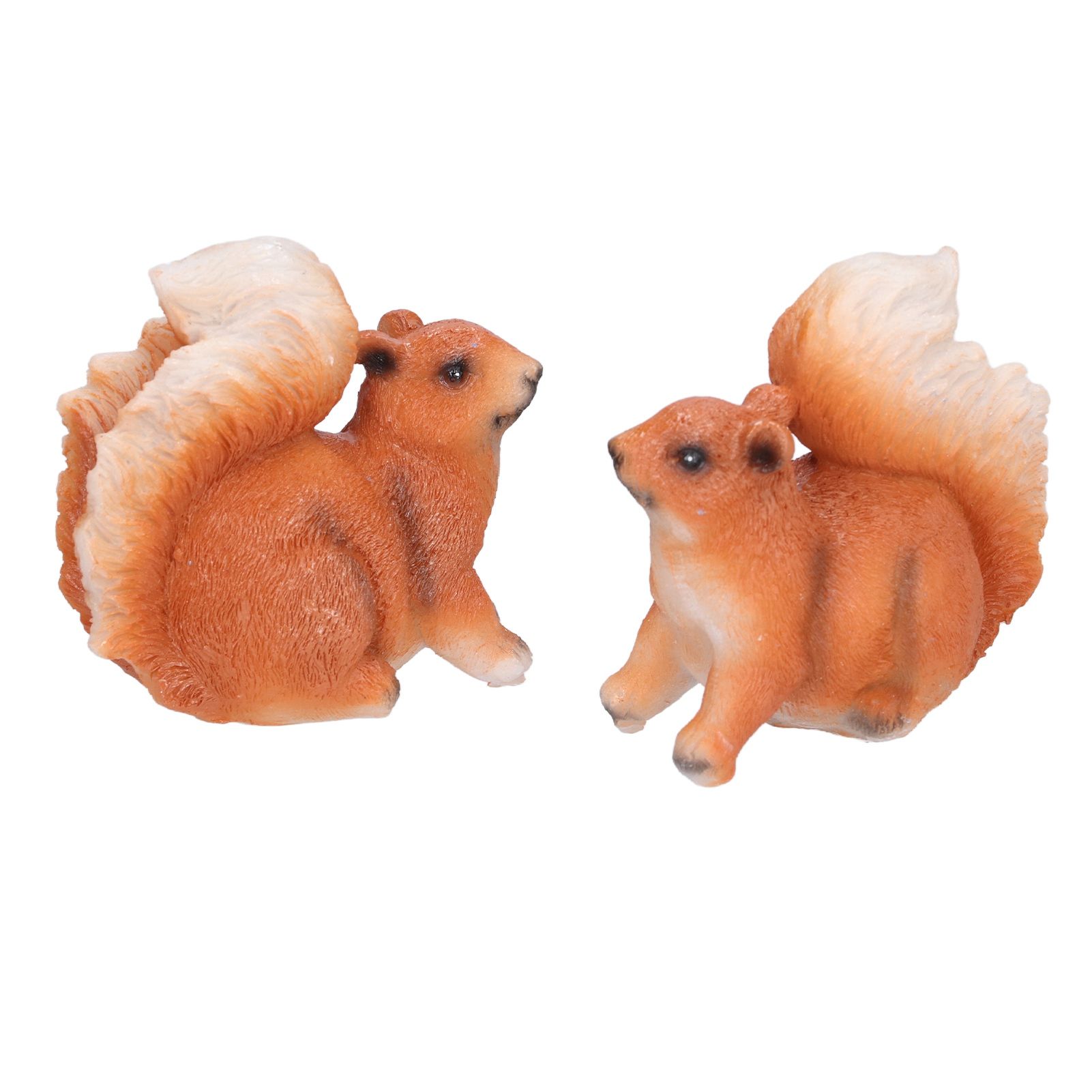1 Pair Squirrel Resin Figurines Miniature Squirrel Animals Statue Sculpture view 4