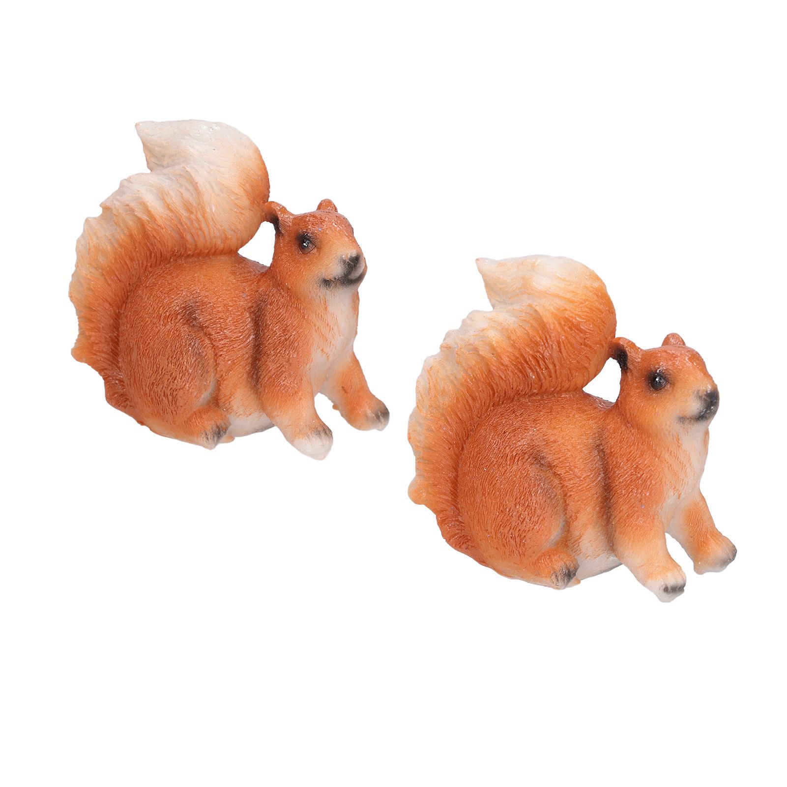 1 Pair Squirrel Resin Figurines Miniature Squirrel Animals Statue Sculpture view 5