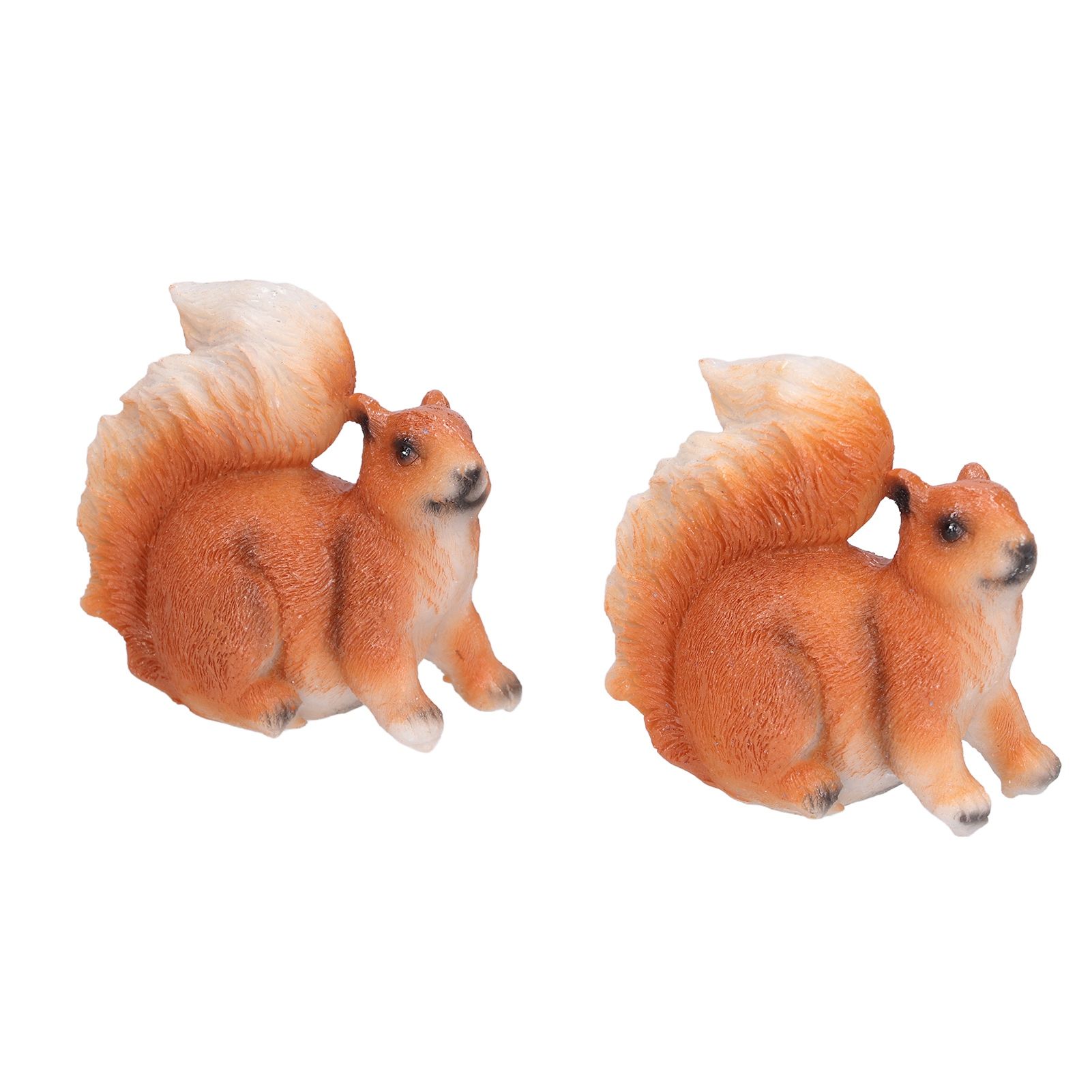 1 Pair Squirrel Resin Figurines Miniature Squirrel Animals Statue Sculpture view 6