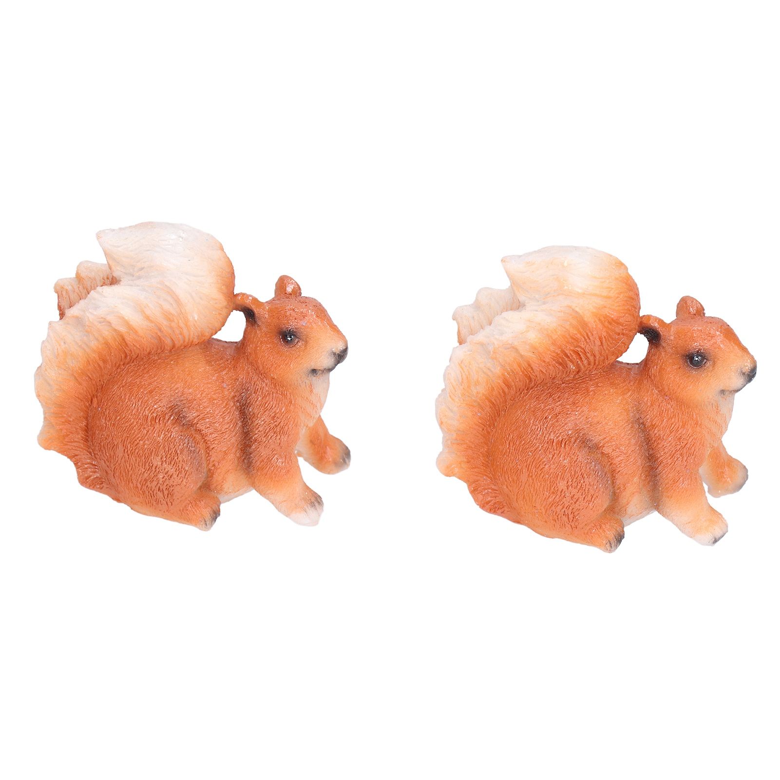 1 Pair Squirrel Resin Figurines Miniature Squirrel Animals Statue Sculpture view 7
