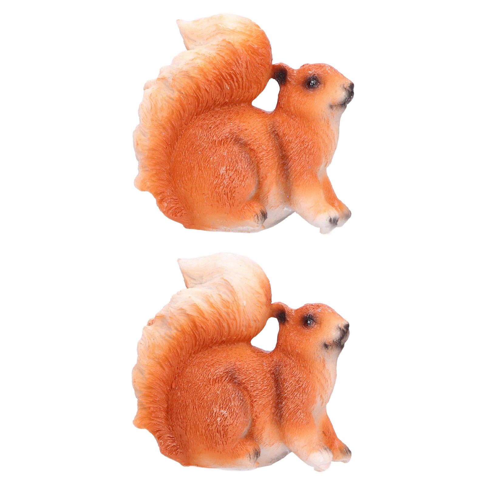 1 Pair Squirrel Resin Figurines Miniature Squirrel Animals Statue Sculpture view 8