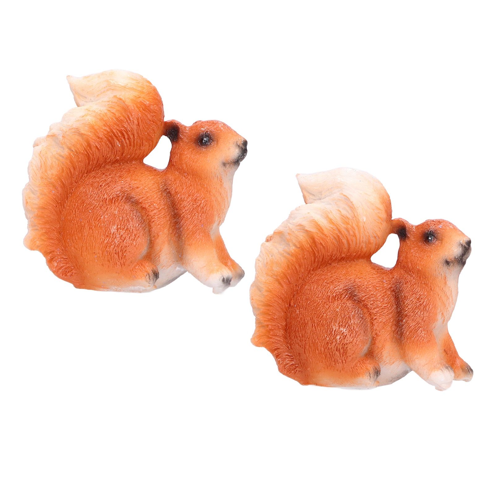 1 Pair Squirrel Resin Figurines Miniature Squirrel Animals Statue Sculpture view 9