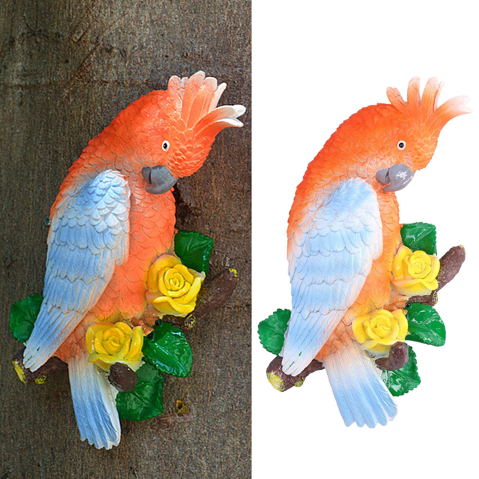 Cockatoo Ornaments Resin Cockatoo Sculptures Decoration for Landscape Home view 12