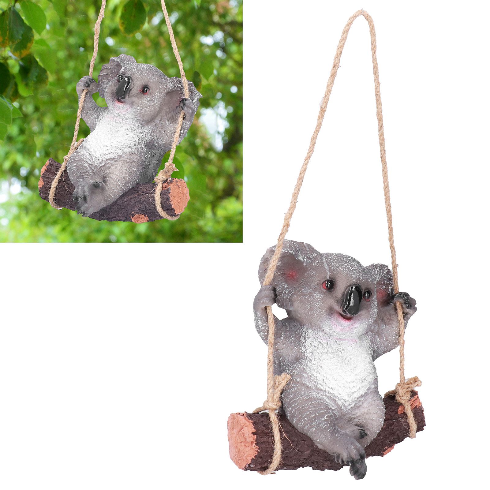 Resin Swinging Koala Animal Model Figurine Statue Sculpture Hanging Ornament view 11