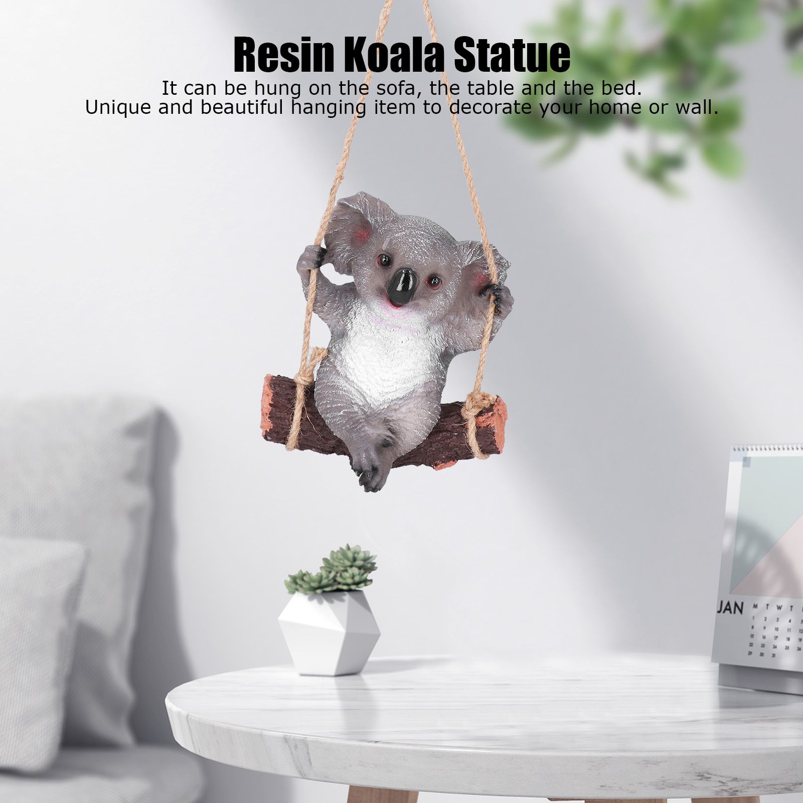 Resin Swinging Koala Animal Model Figurine Statue Sculpture Hanging Ornament view 14