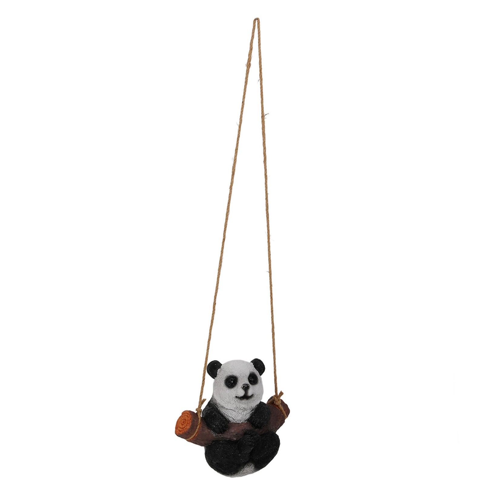 Panda Swing Statue Resin Animal Garden Outdoor Statue for Patio Yard Lawn Home view 2
