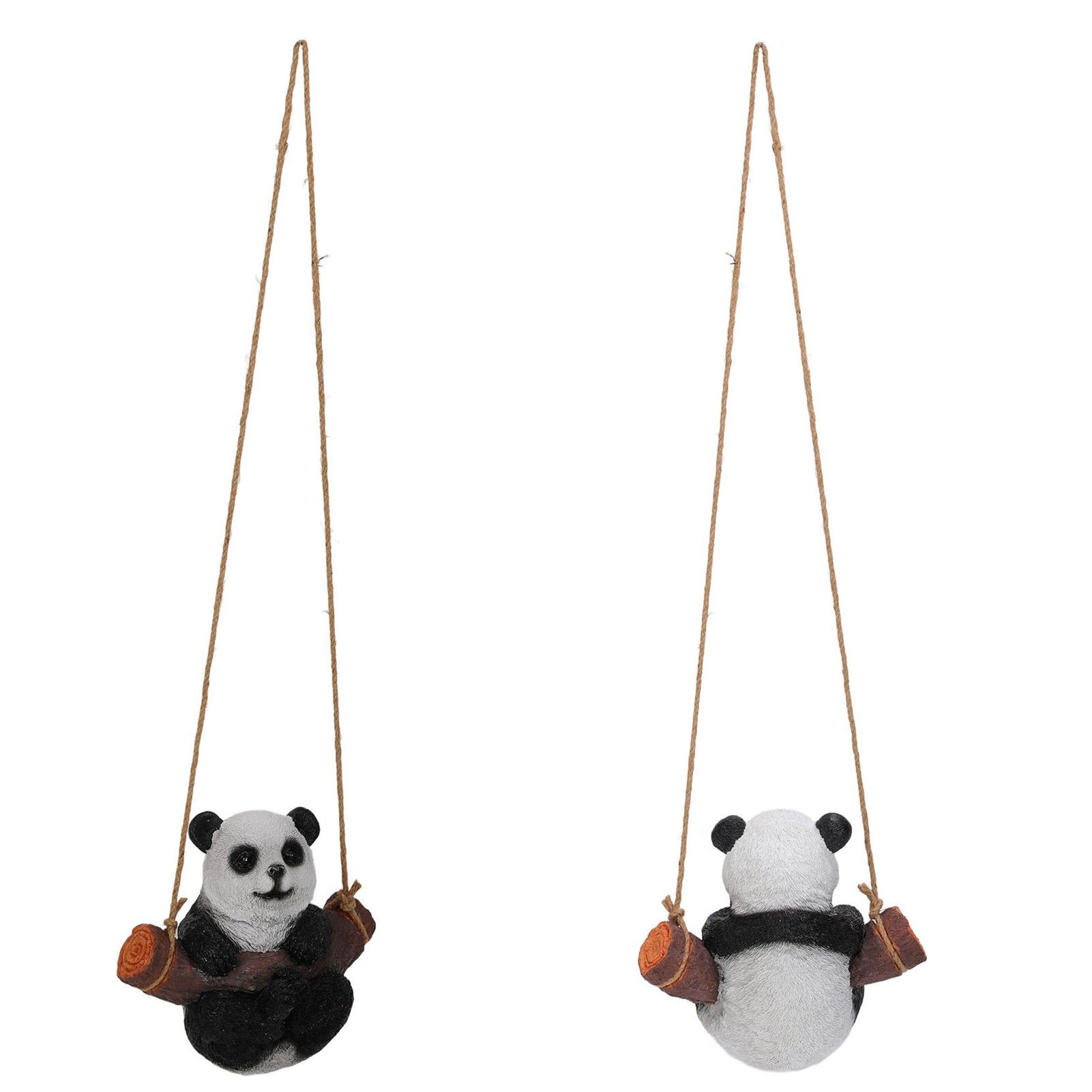 Panda Swing Statue Resin Animal Garden Outdoor Statue for Patio Yard Lawn Home view 7