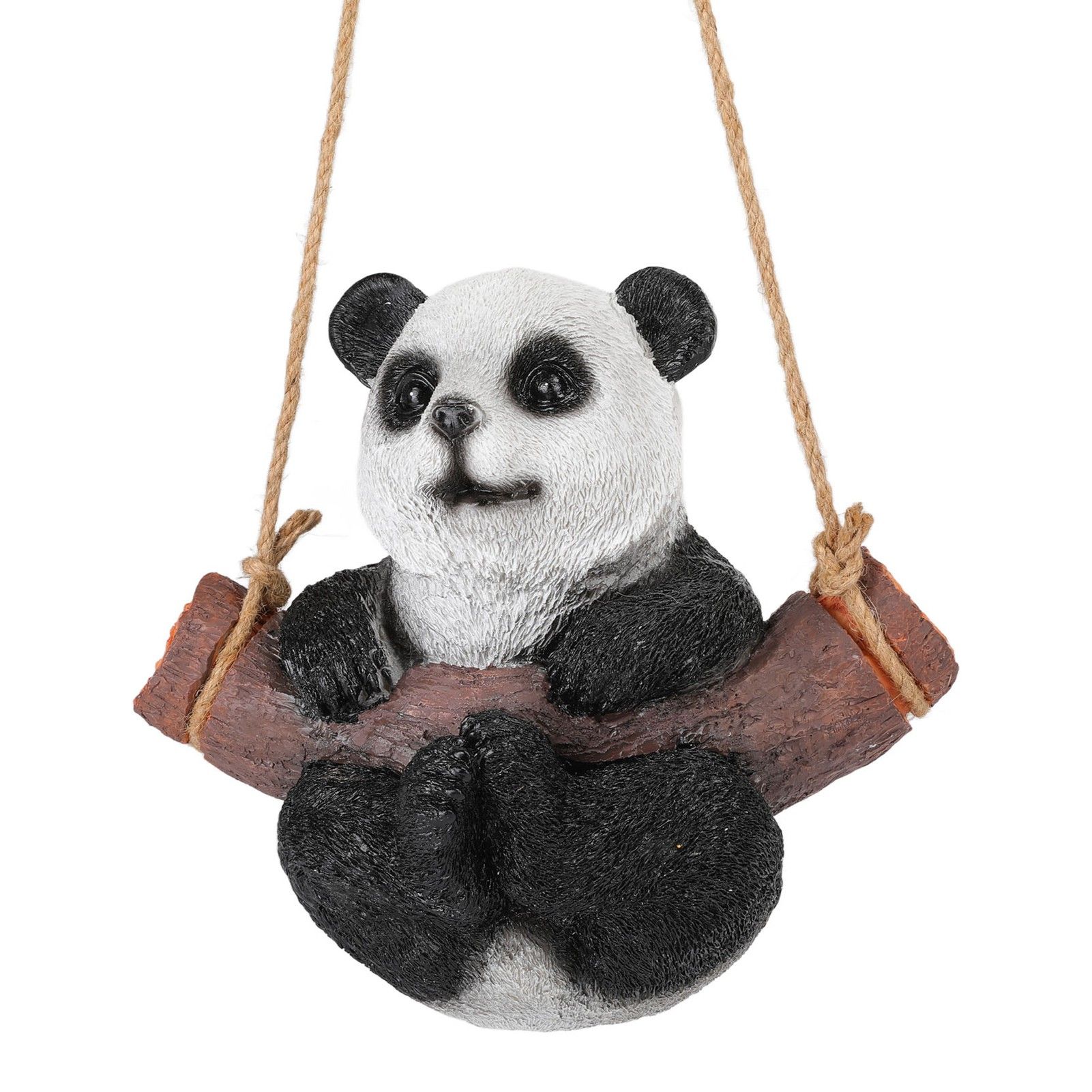 Panda Swing Statue Resin Animal Garden Outdoor Statue for Patio Yard Lawn Home view 9
