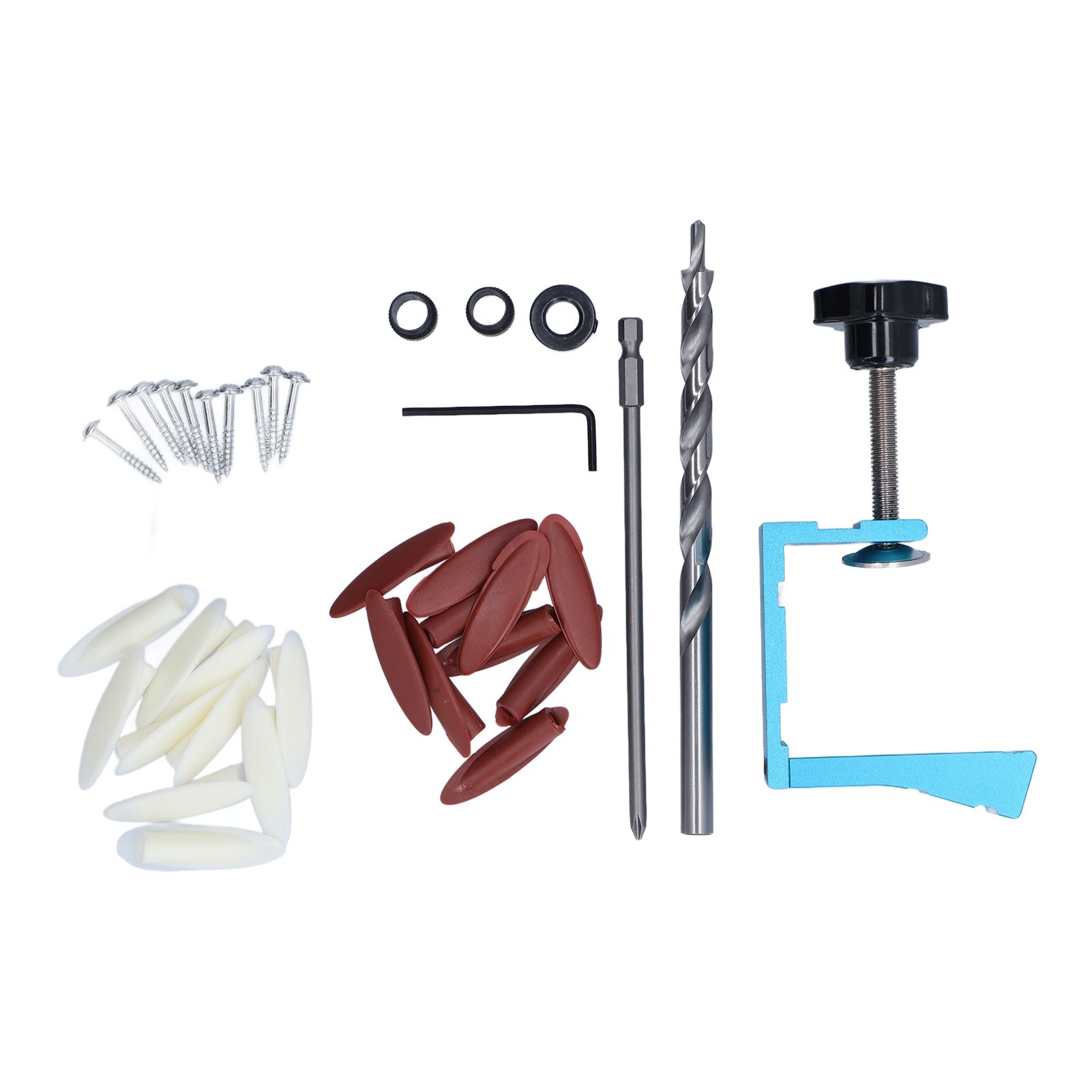 15° Oblique Hole Locator Positioner Set Aluminum Alloy Pocket Hole Jig Kit