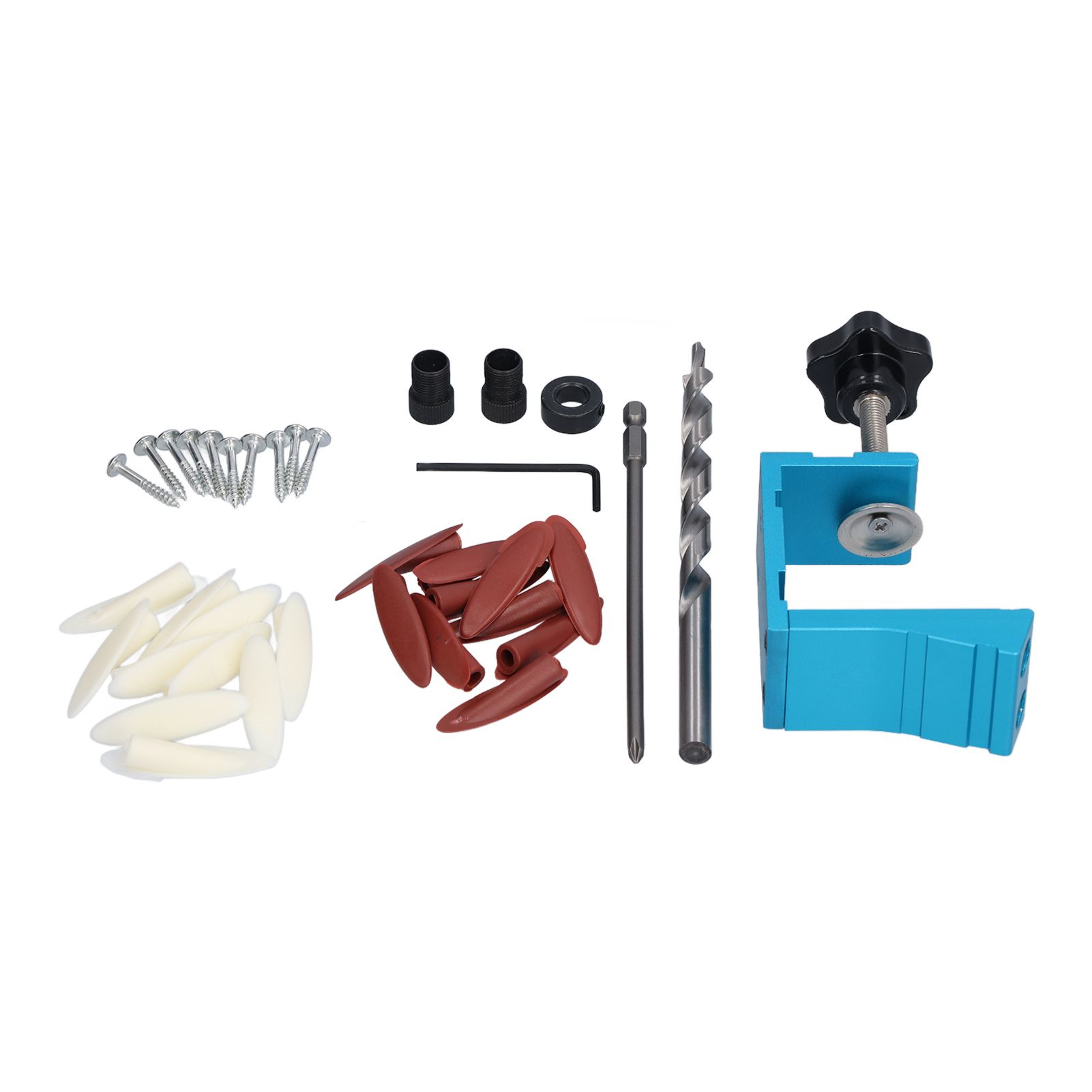 15° Oblique Hole Locator Positioner Set Aluminum Alloy Pocket Hole Jig Kit view 2