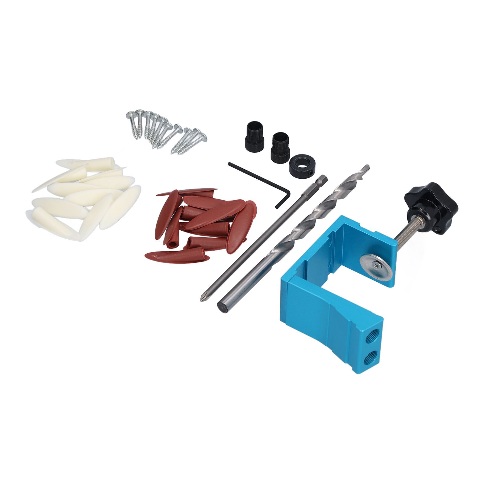 15° Oblique Hole Locator Positioner Set Aluminum Alloy Pocket Hole Jig Kit view 3