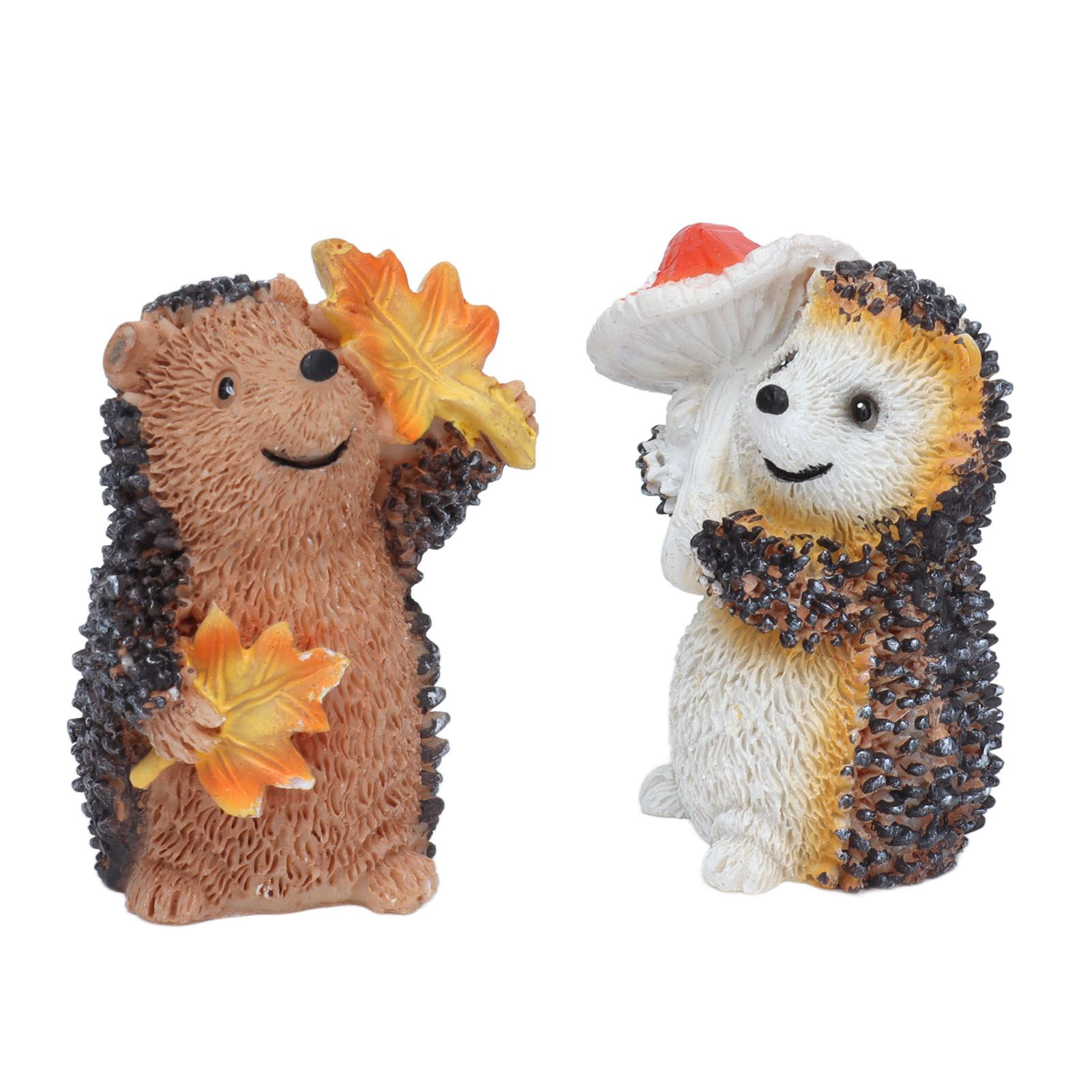 1 Pair Resin Hedgehog Ornament Micro Landscape Animal Decoration for Birthday view 3