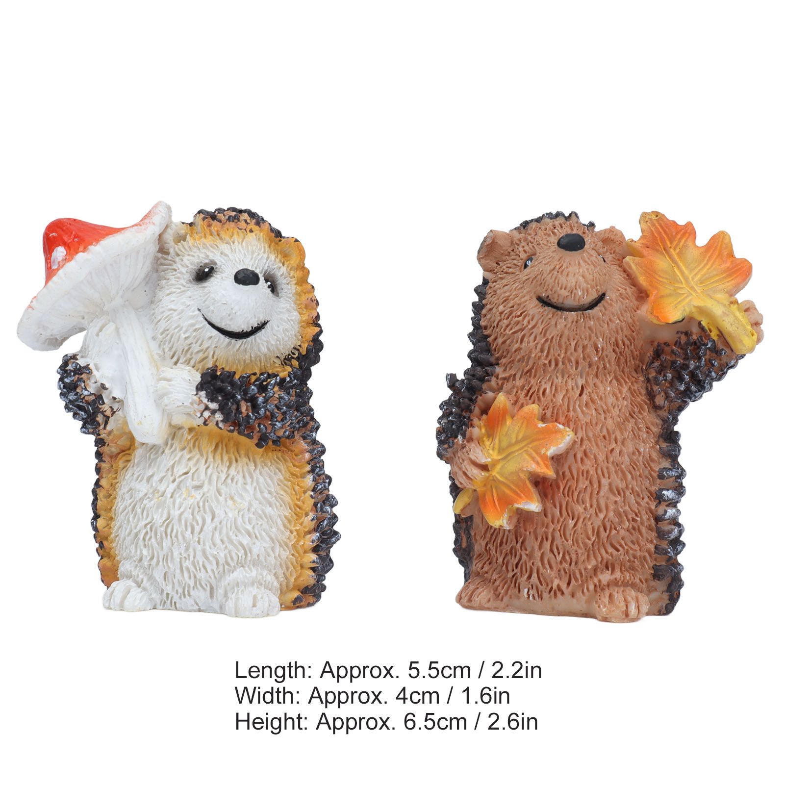 1 Pair Resin Hedgehog Ornament Micro Landscape Animal Decoration for Birthday view 15