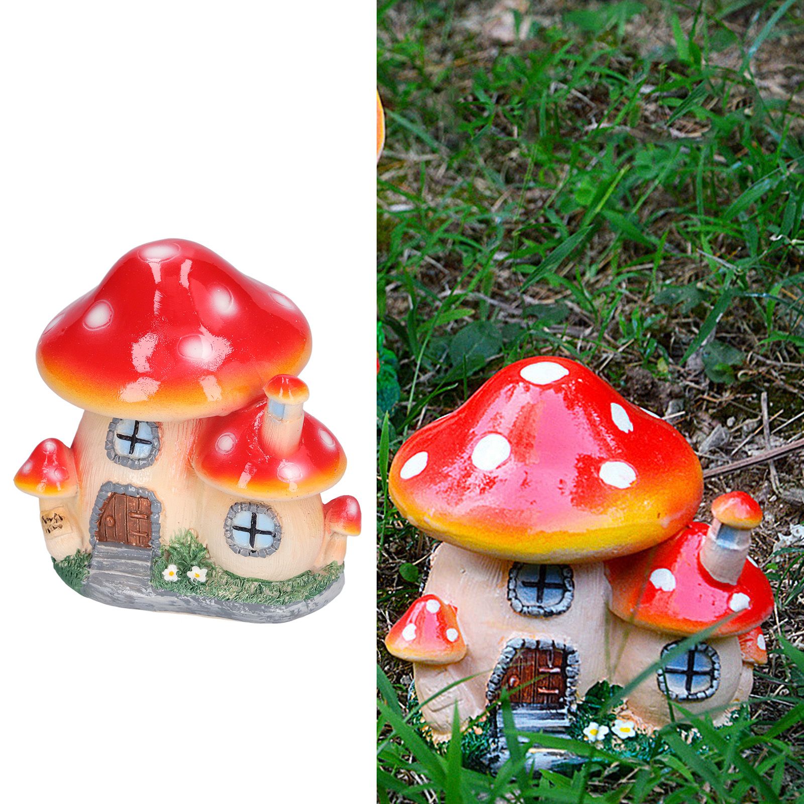 Small Mushroom House Decoration Moss Micro Landscape Decorations Bonsai view 11