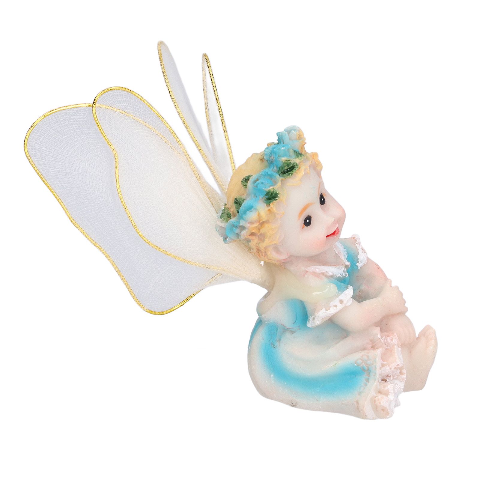 4Pcs Flower Fairies Figurines Garden Home Ornament Fairy Figures Resin Craft view 14